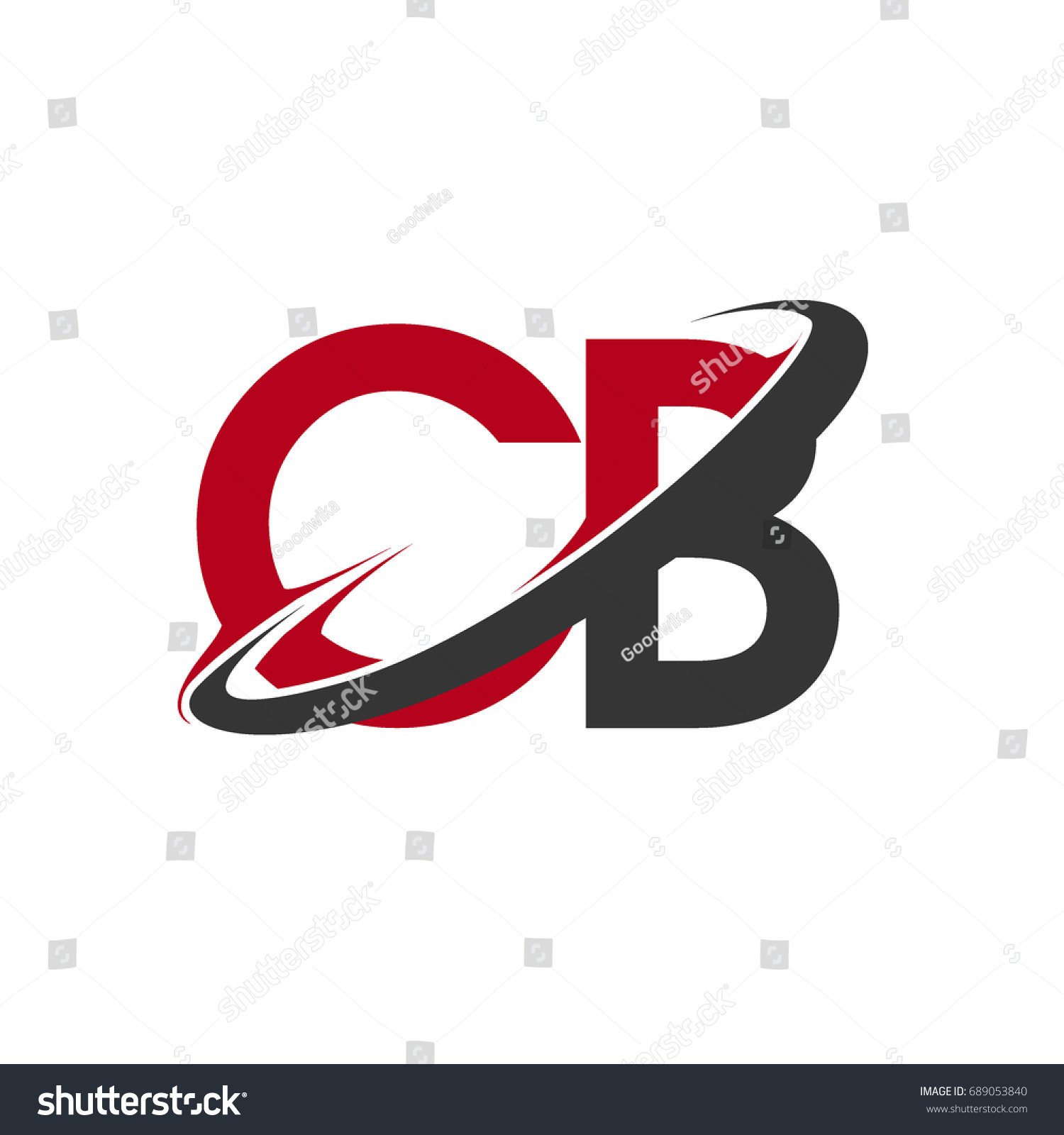 Cb Initial Logo Company Name Colored Stock Vector (Royalty Free ...