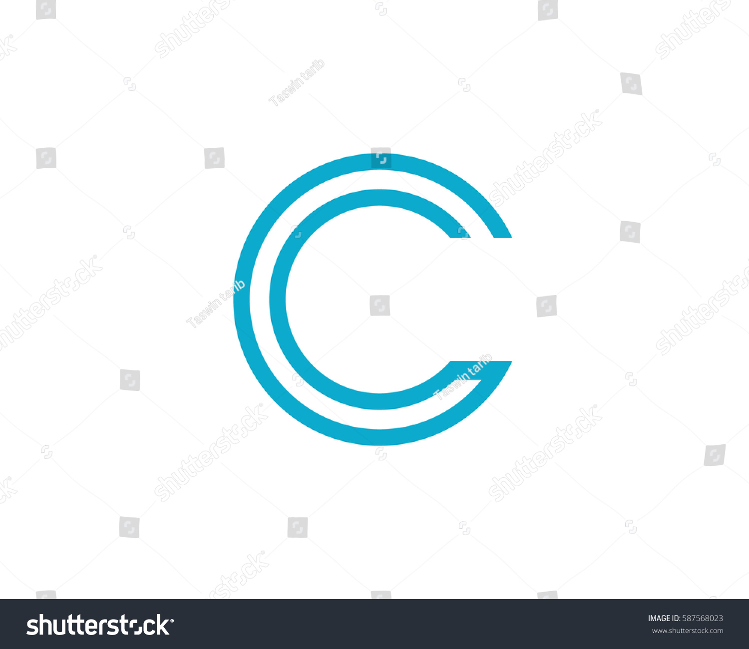 Cc Circle Logo Stock Vector (Royalty Free) 587568023 | Shutterstock