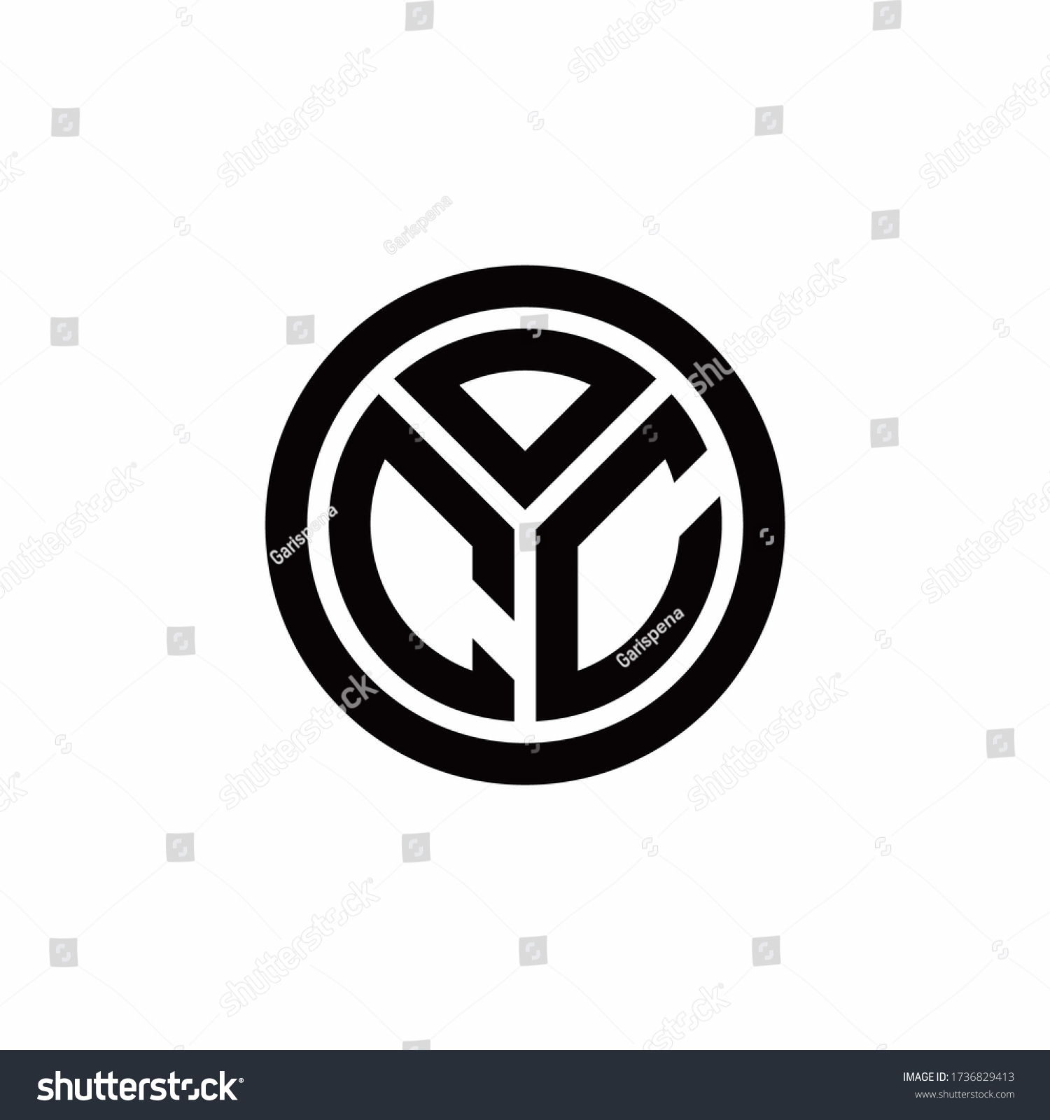 Logo De Monograma Cc Con Plantilla Vector De Stock Libre De Regalías