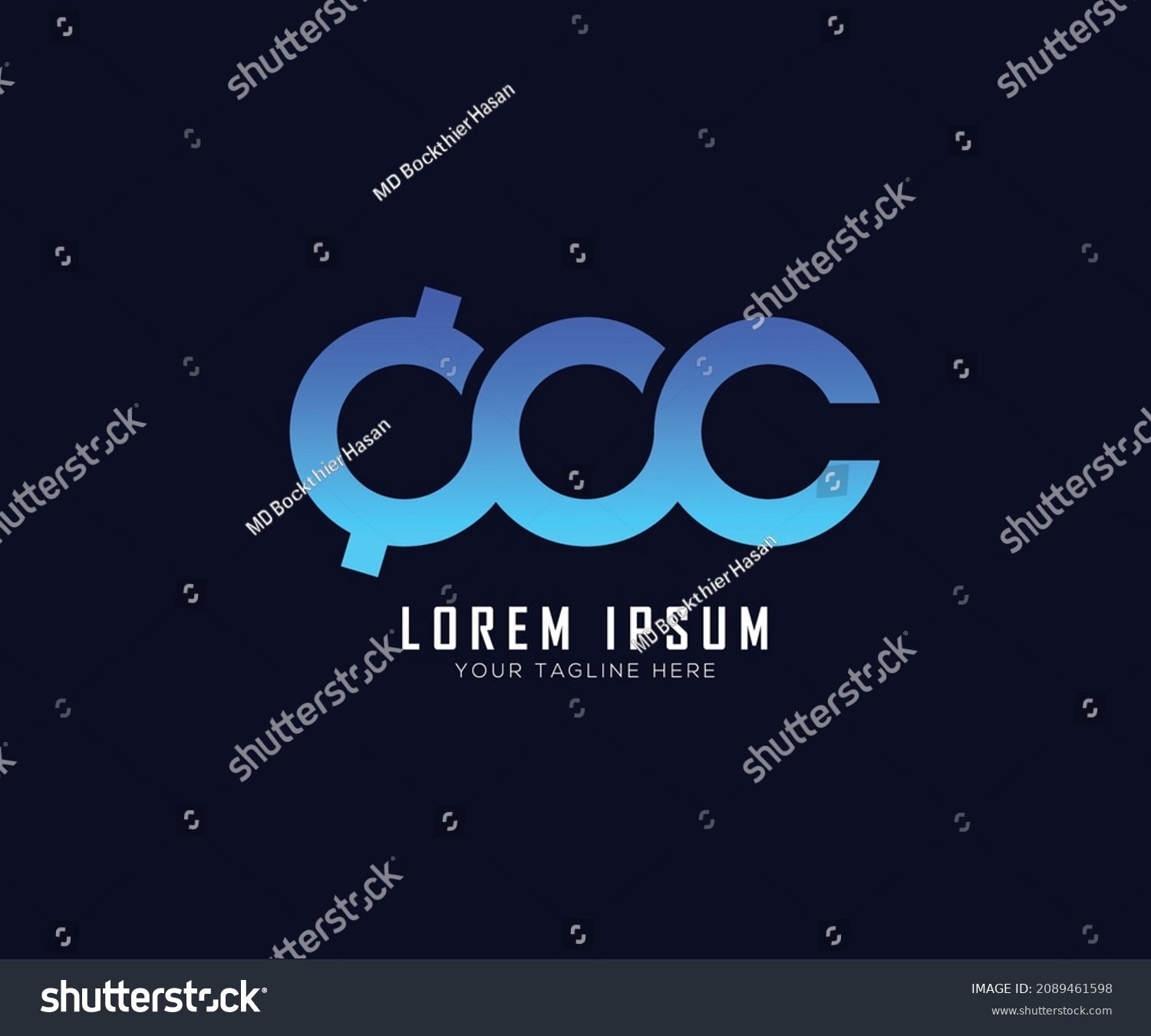 Ccc Letter Design Monogram Word Mark Stock Vector (Royalty Free ...