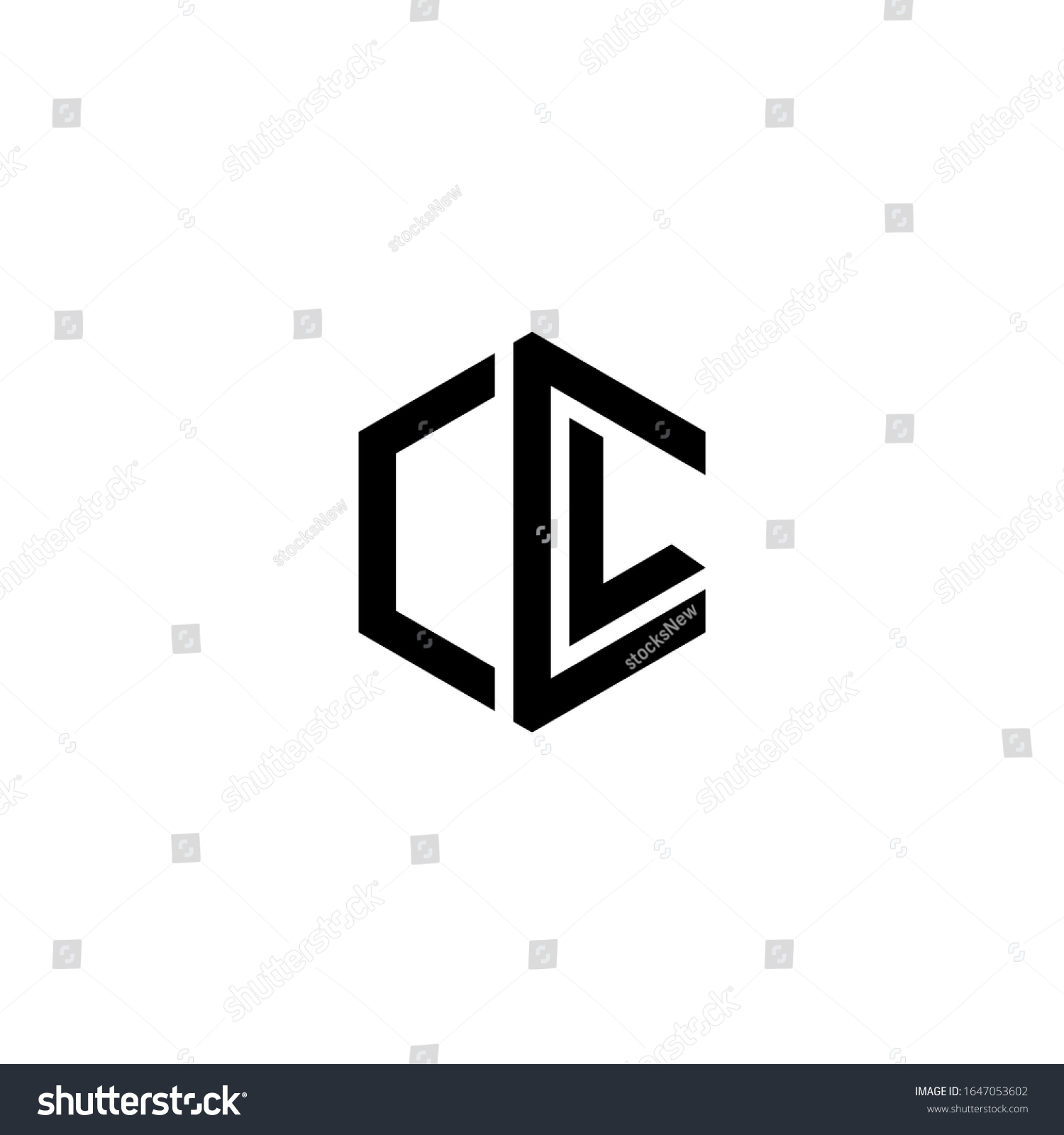 Ccl Letter Logo Design Polygon Monogram Stock Vector Royalty Free