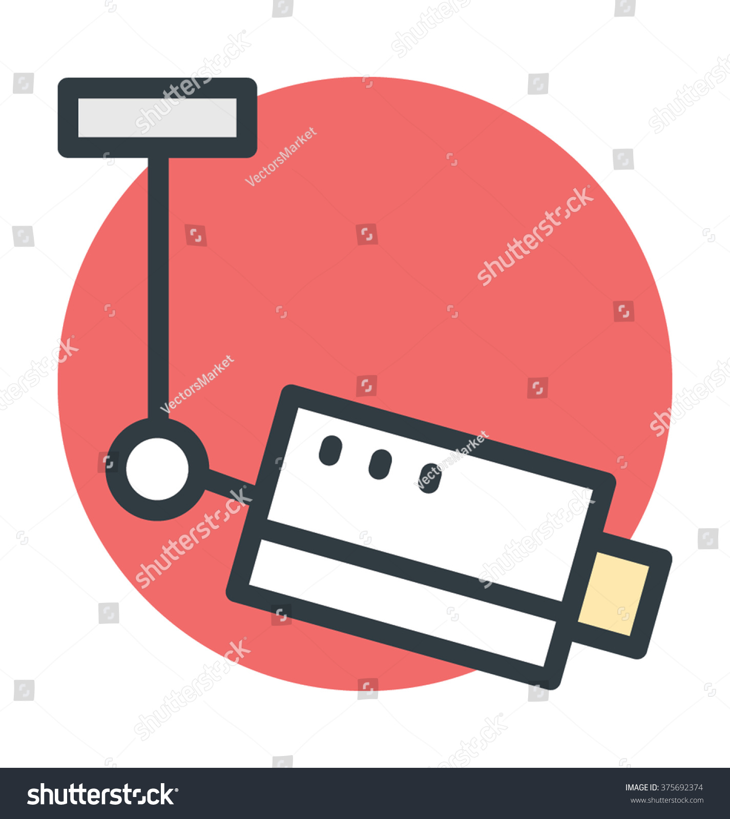 Cctv Camera Cool Vector Icon Stock Vector 375692374 ...