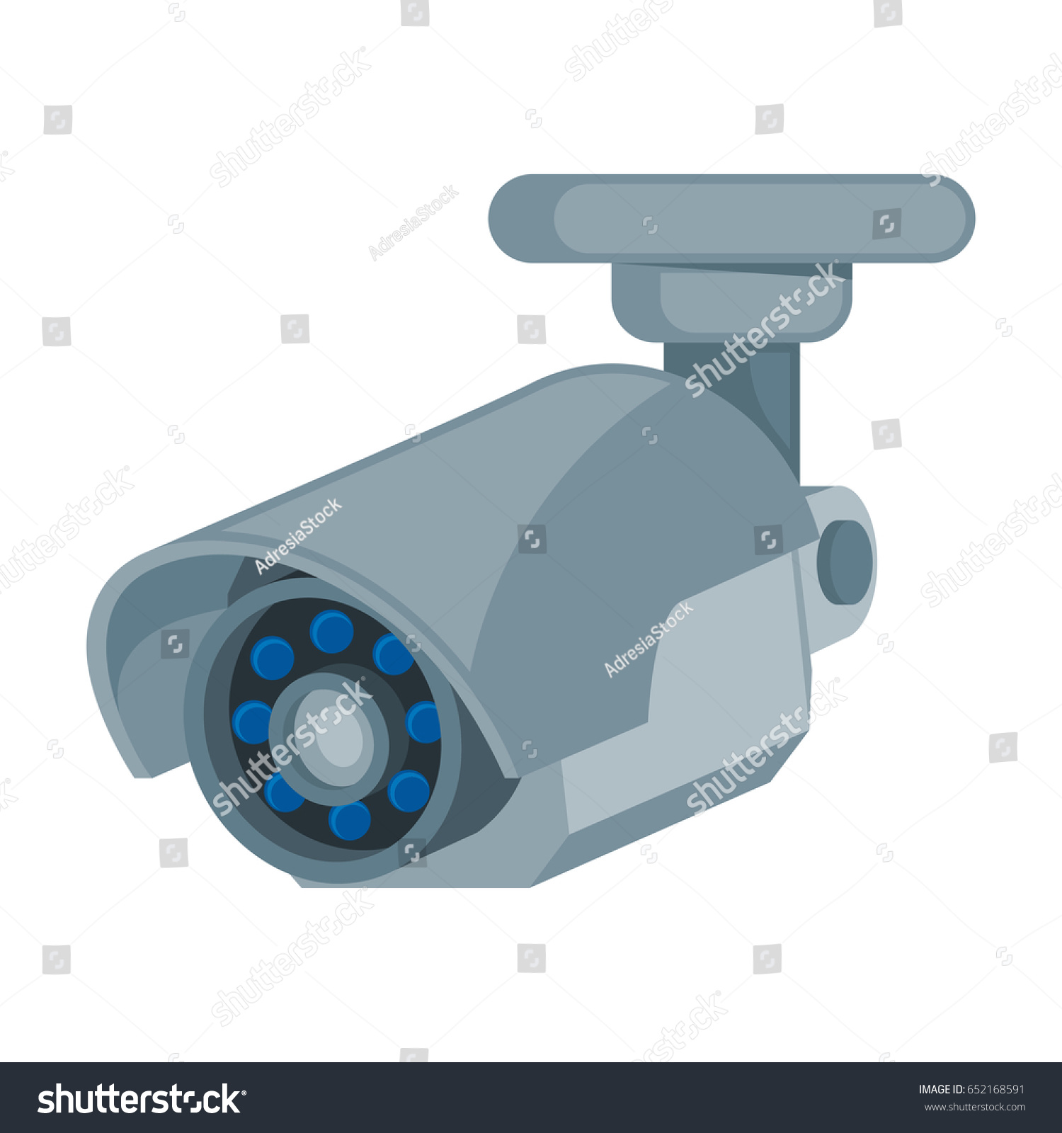 Cctv Camera Seen Left Side Stock Vector (Royalty Free) 652168591 ...