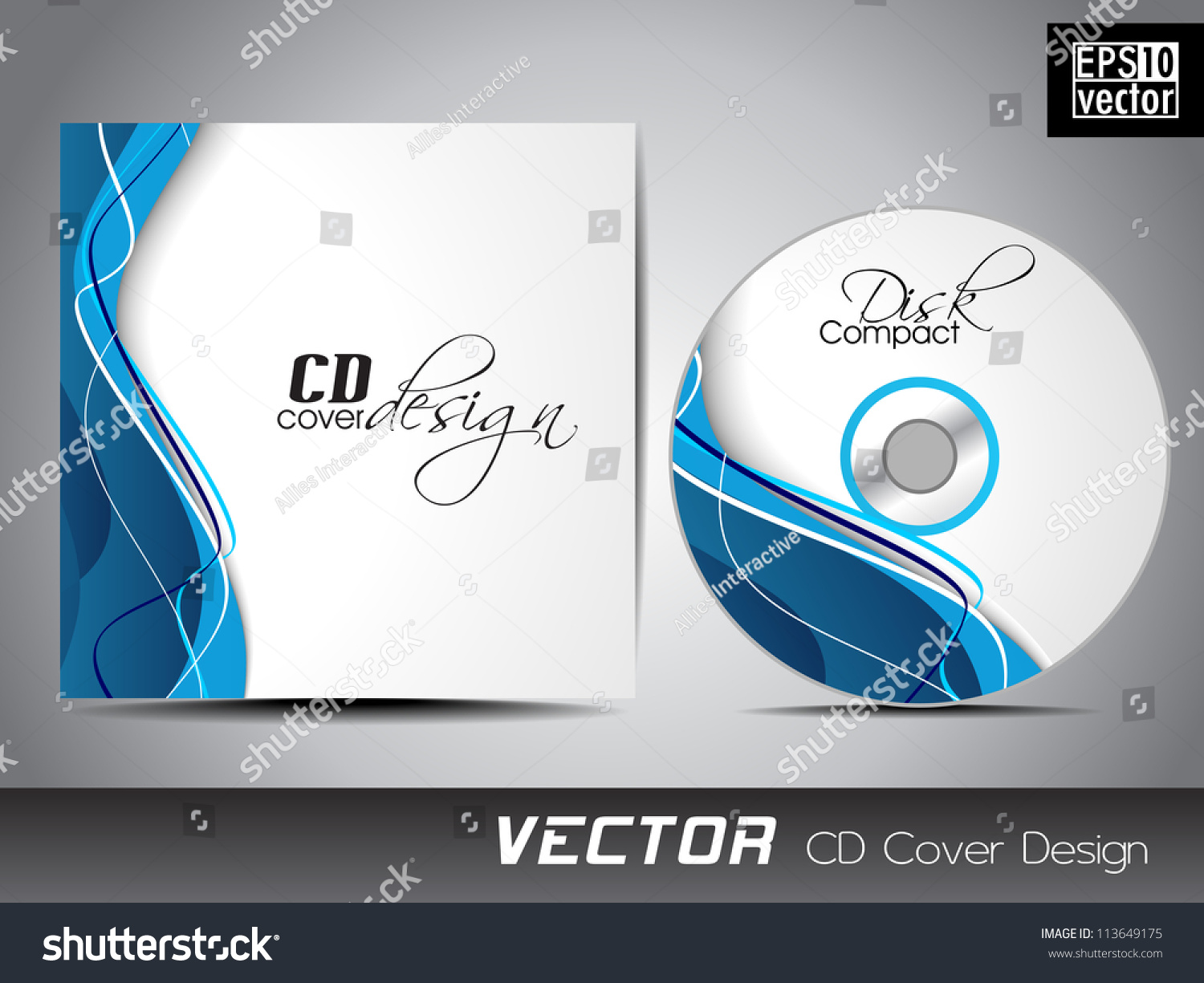 Cd Cover Presentation Design Template Copy Stock Vector 113649175 ...