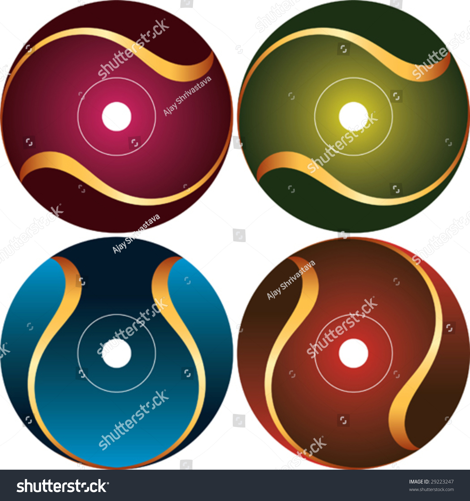 template sticker cd vector 29223247 Design Template Vector Cd Stock Dvd Label