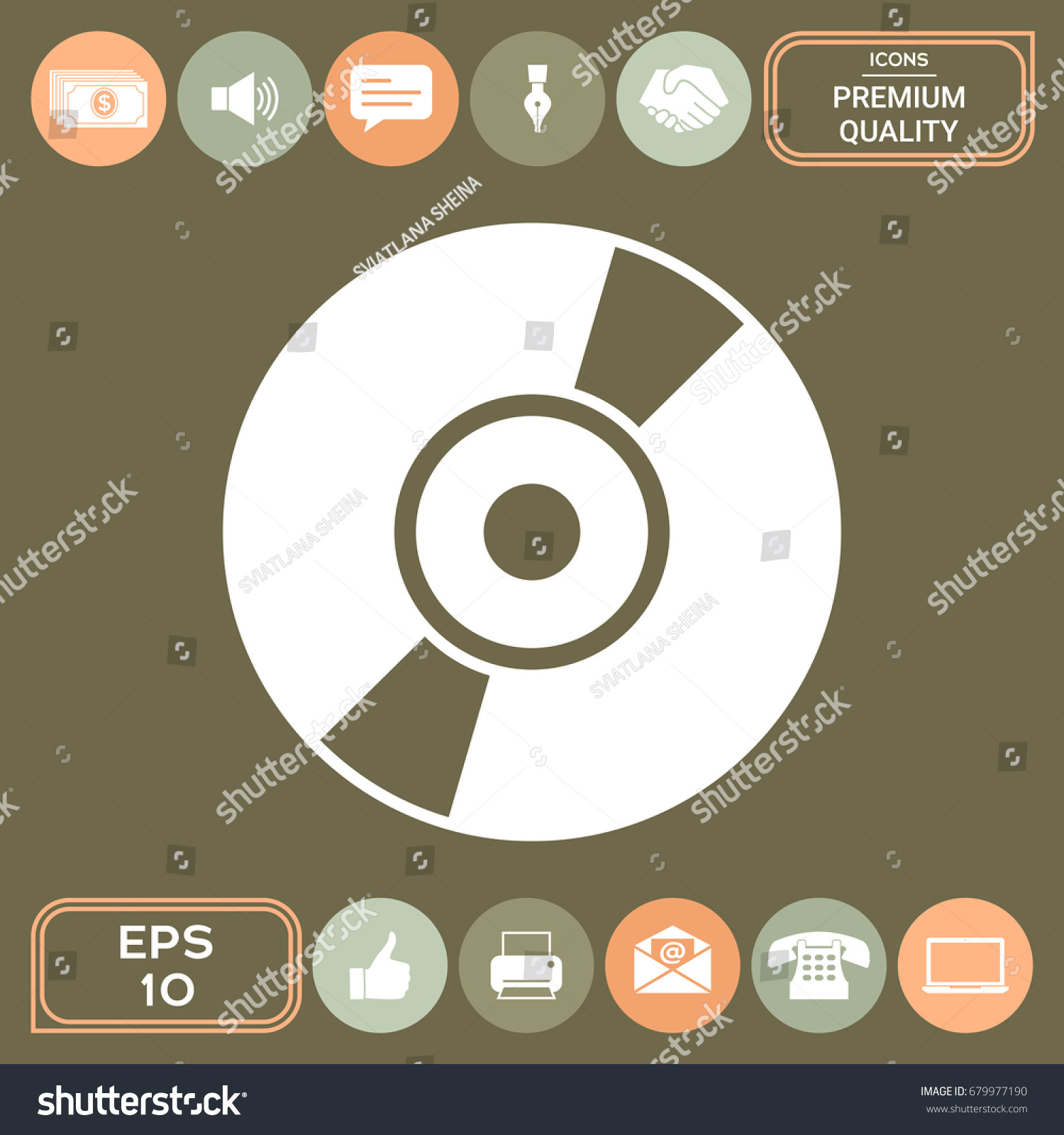 Cd Dvd Symbol Icon Stock Vector (Royalty Free) 679977190