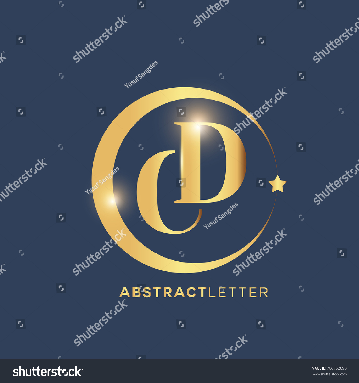 Cd Logo Design Template Luxury Gold Stock Vector Royalty Free