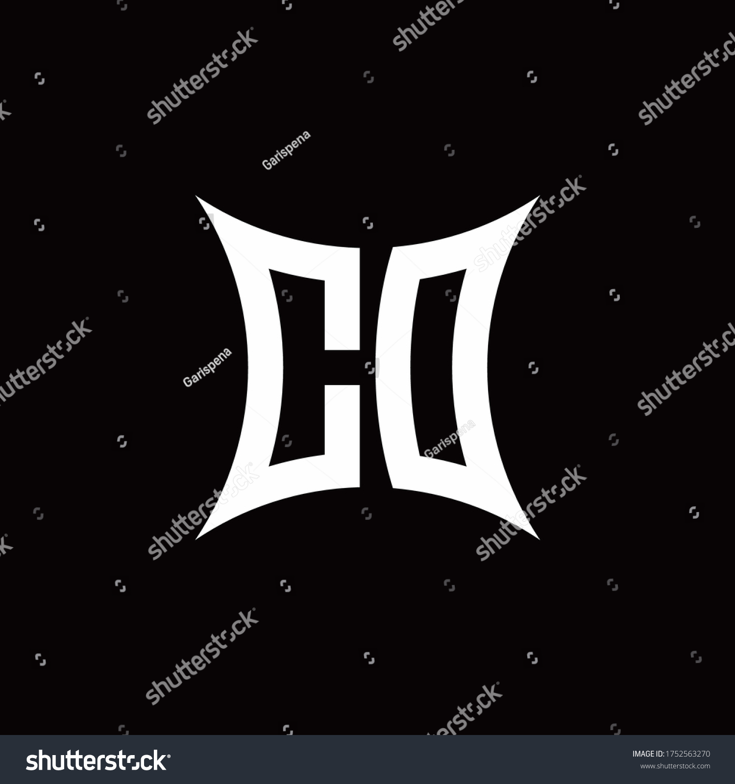 Cd Monogram Logo Sharped Shape Design Stock Vector (Royalty Free ...