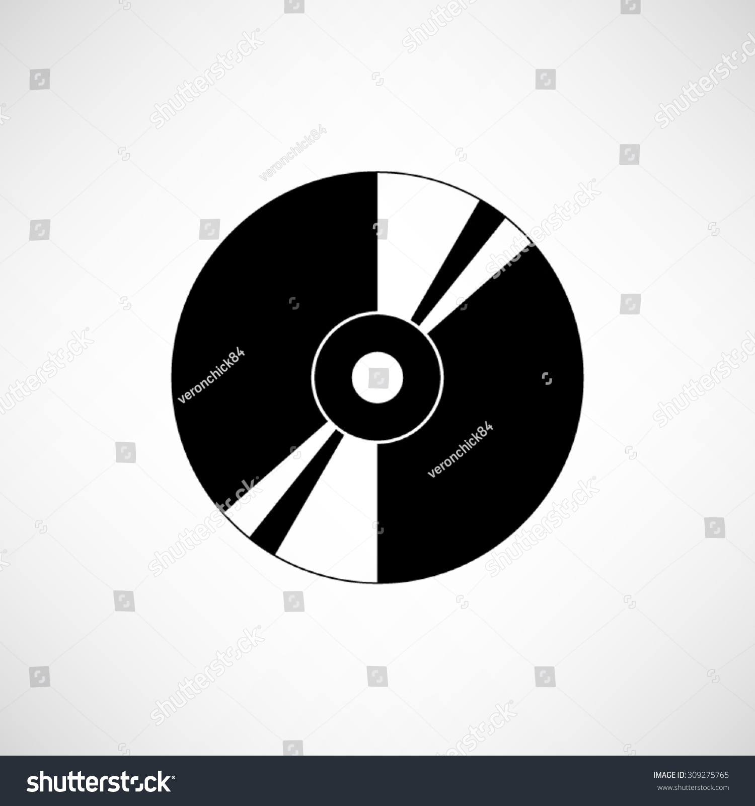 Cd Dvd Black Vector Icon Stock Vector 309275765 - Shutterstock