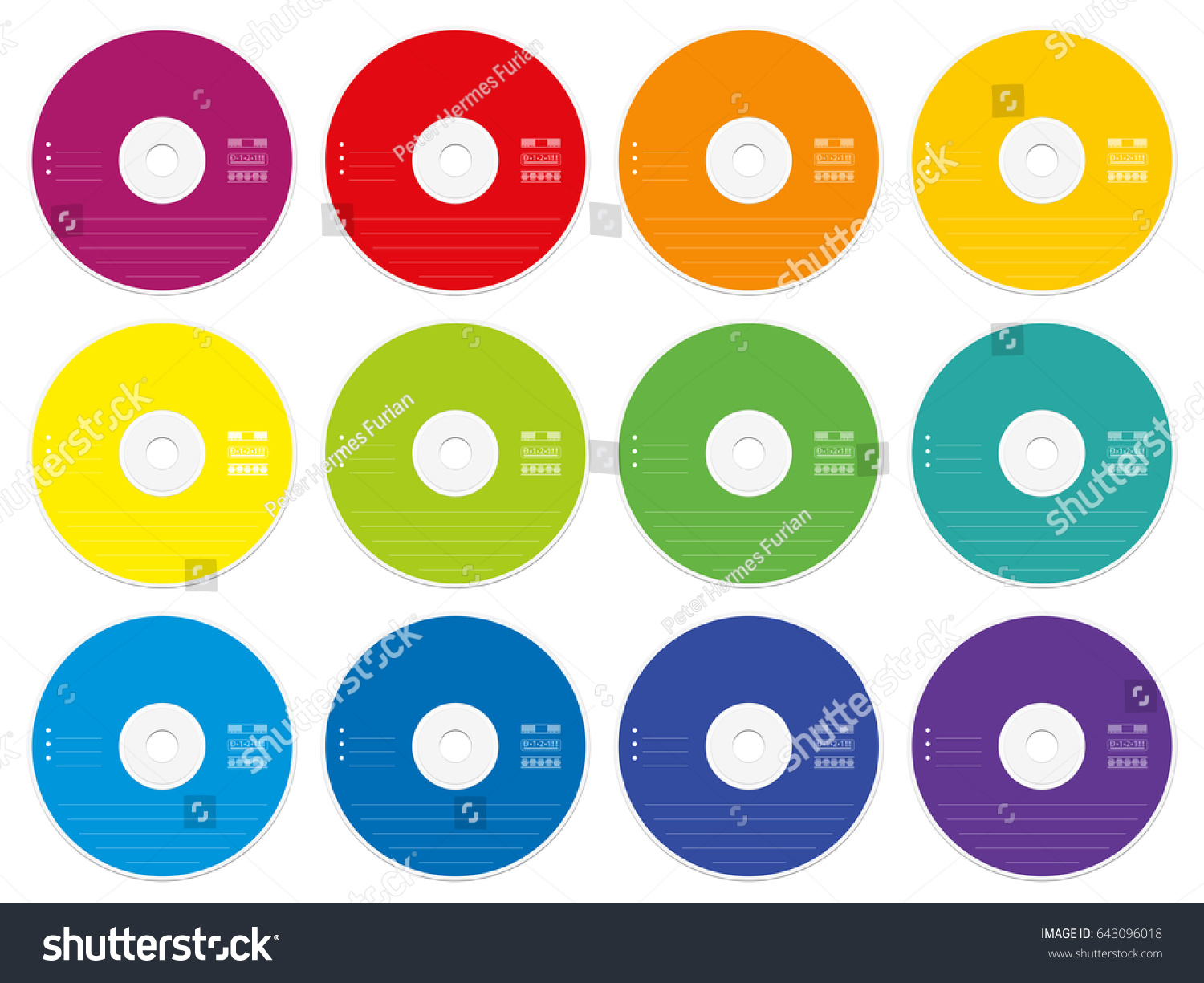 cd colored blank labels