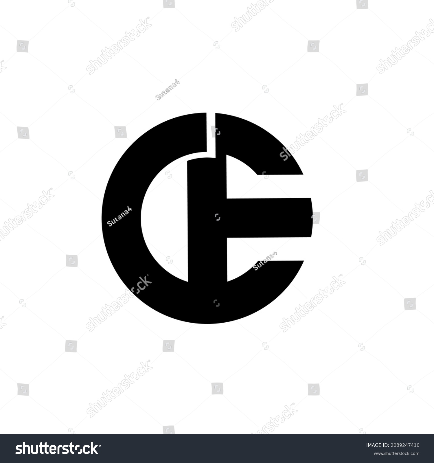 Ce Ec C E Circle Initial Stock Vector (Royalty Free) 2089247410 ...