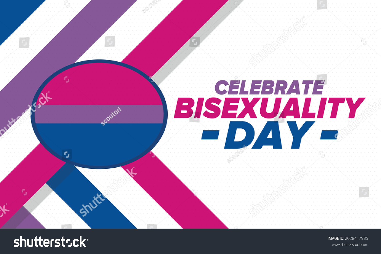 Celebrate Bisexuality Day Bisexual Pride Bi Stock Vector Royalty Free