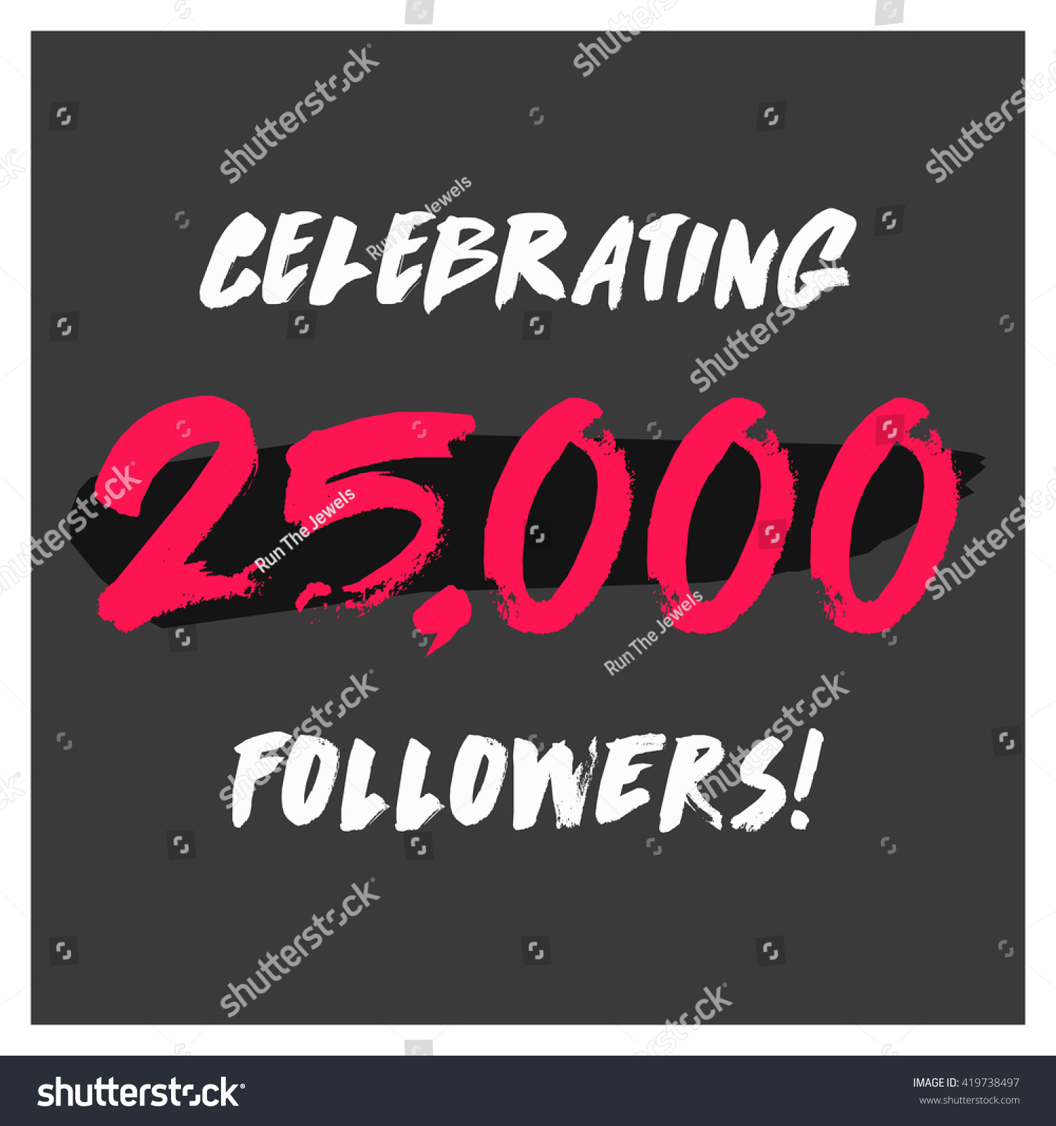 SVG of Celebrating 25000 Followers (Vector Design Template) svg