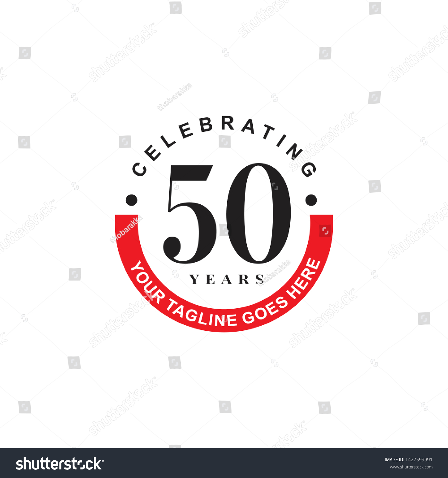 SVG of Celebrating 50th years anniversary logo design template svg