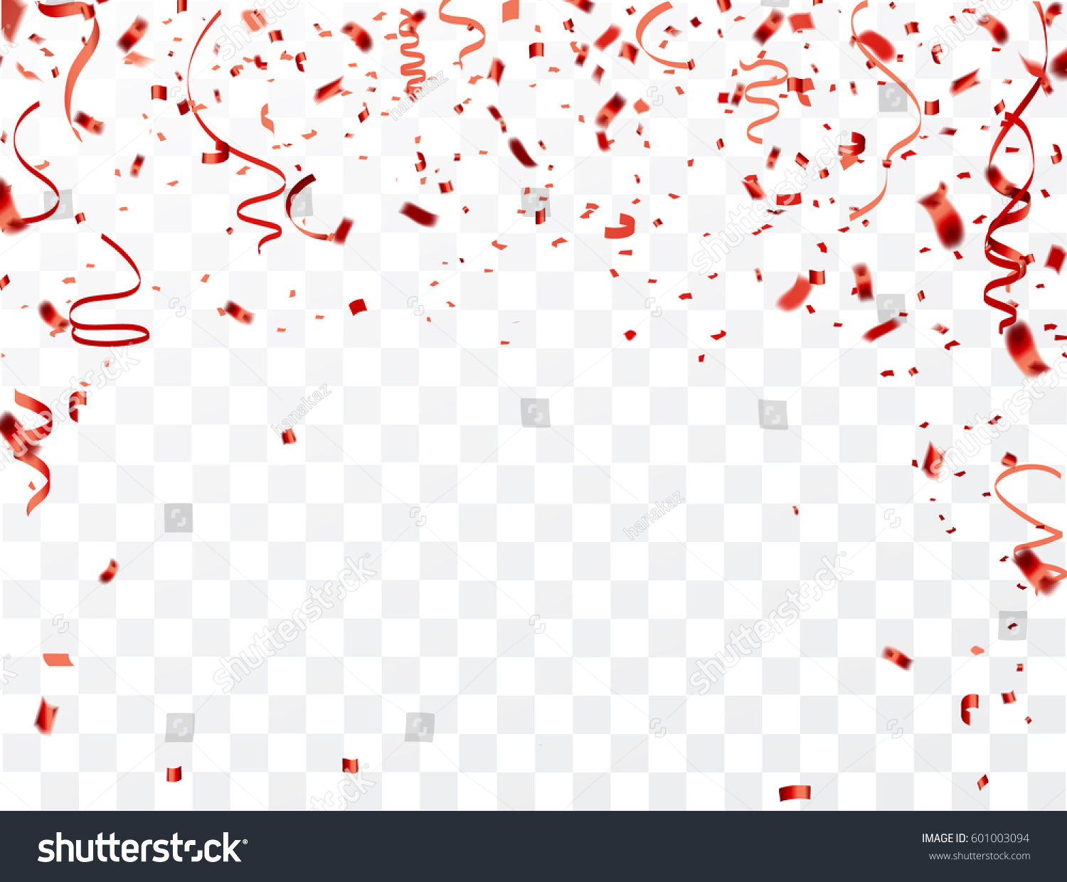 celebration background template confetti red ribbons stock vector