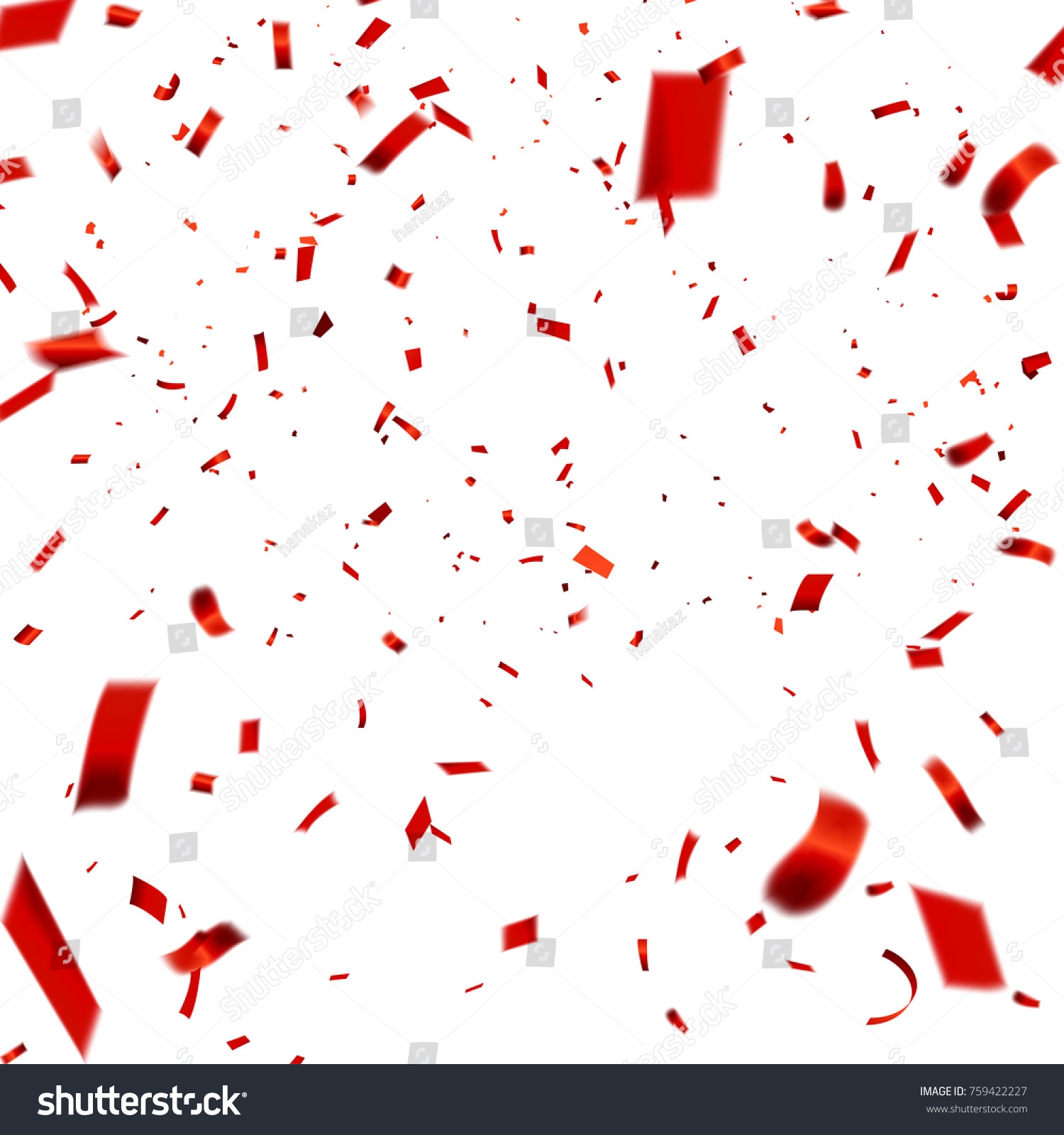 Celebration Party Background Template Confetti Red Stock Vector Royalty Free 759422227 6440