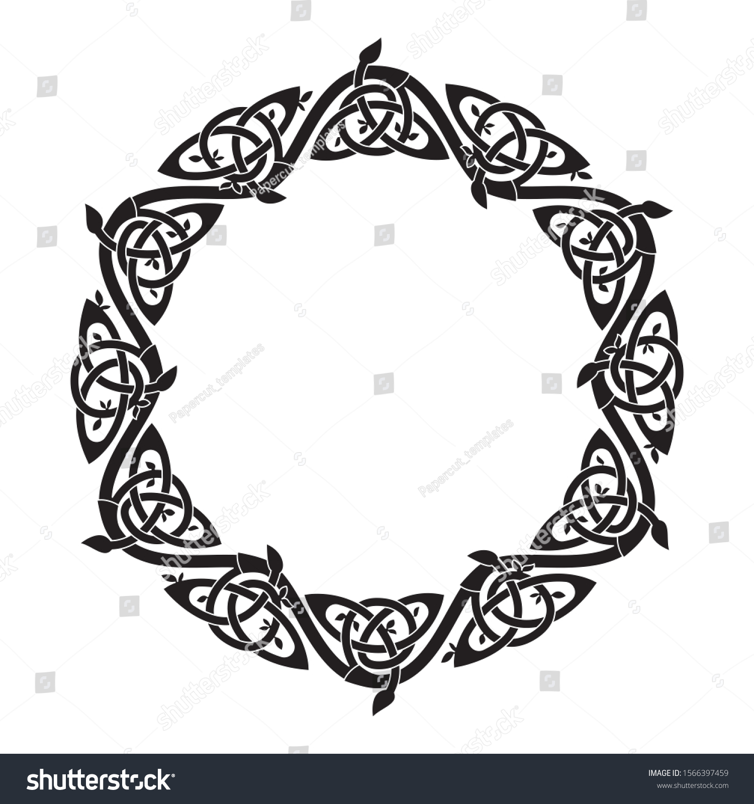 celtic circle border stencil logo stencil stock vector royalty free 1566397459 shutterstock