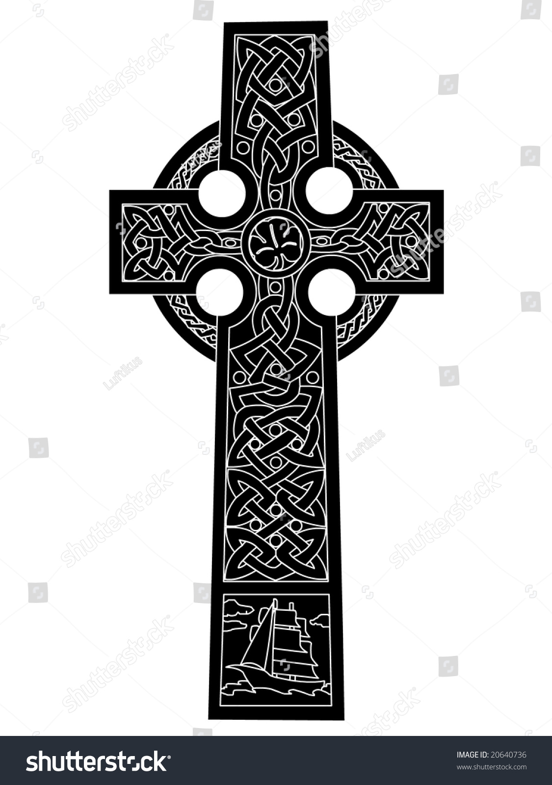 Celtic Cross Vector Art Stock Vector 20640736 Shutterstock