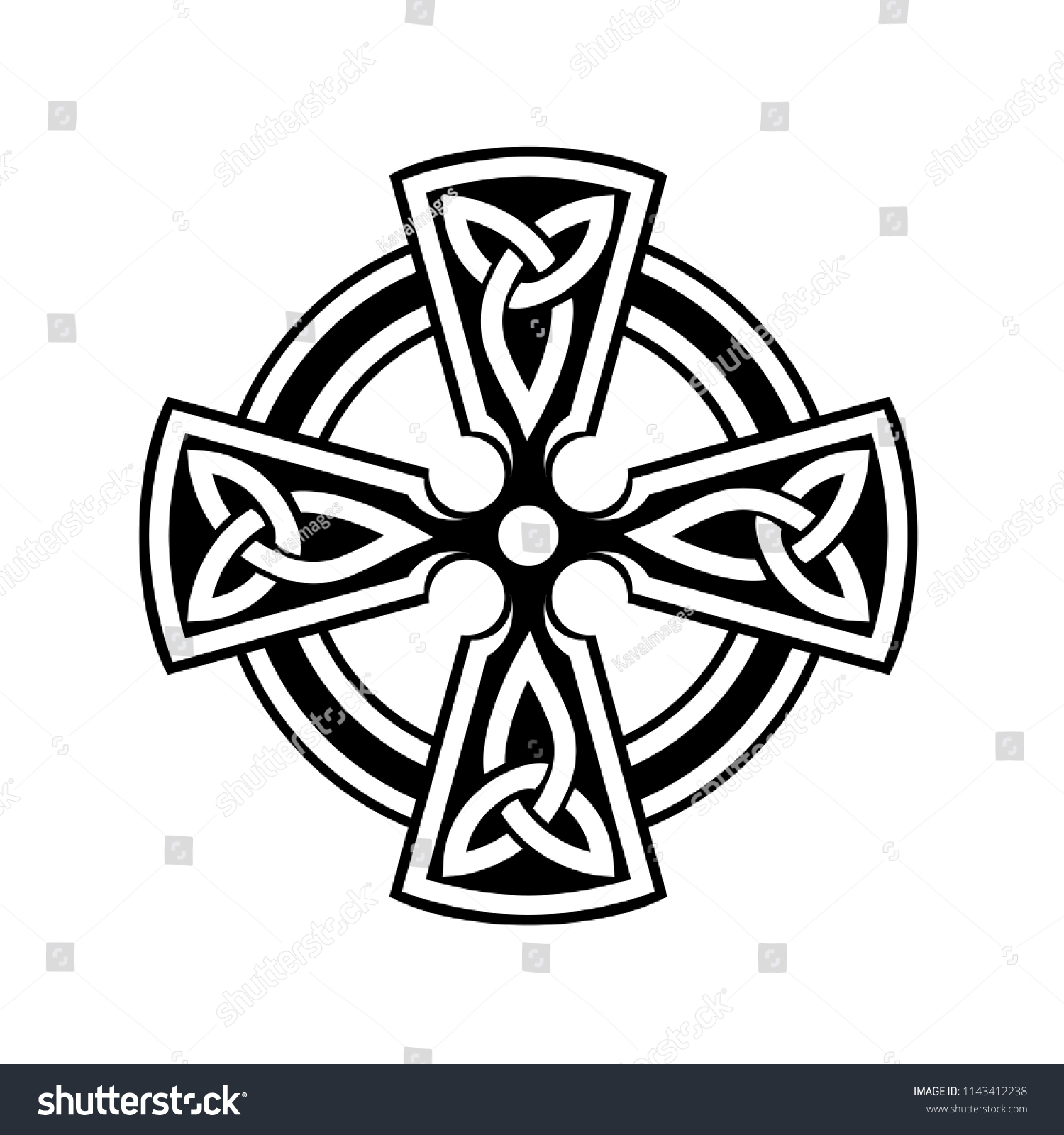 Celtic Cross Symbol On White Background Stock Vector (Royalty Free ...