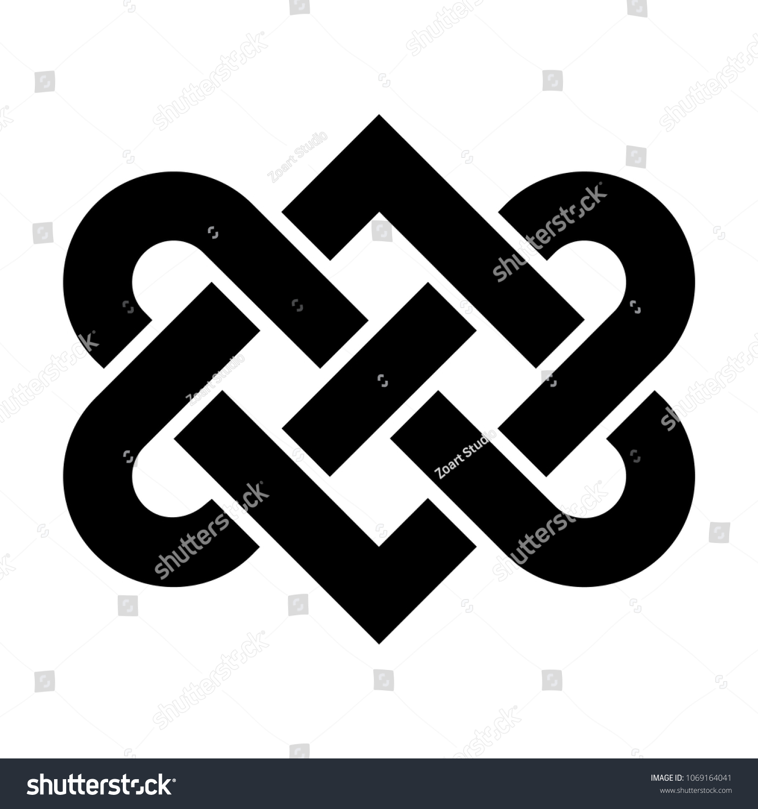 Download Celtic Love Knot Vector Stock Vector (Royalty Free) 1069164041 - Shutterstock