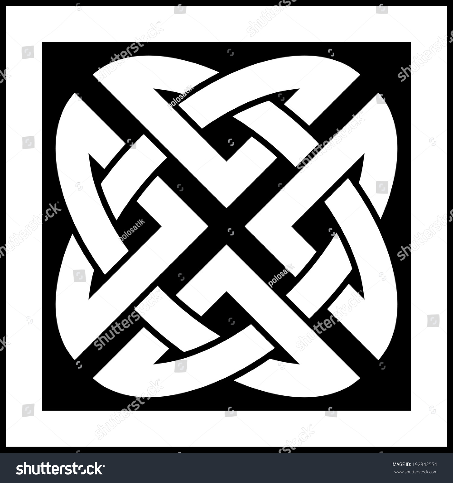 Celtic Quaternary Knot Vector Illustration Stock Vector (Royalty Free ...