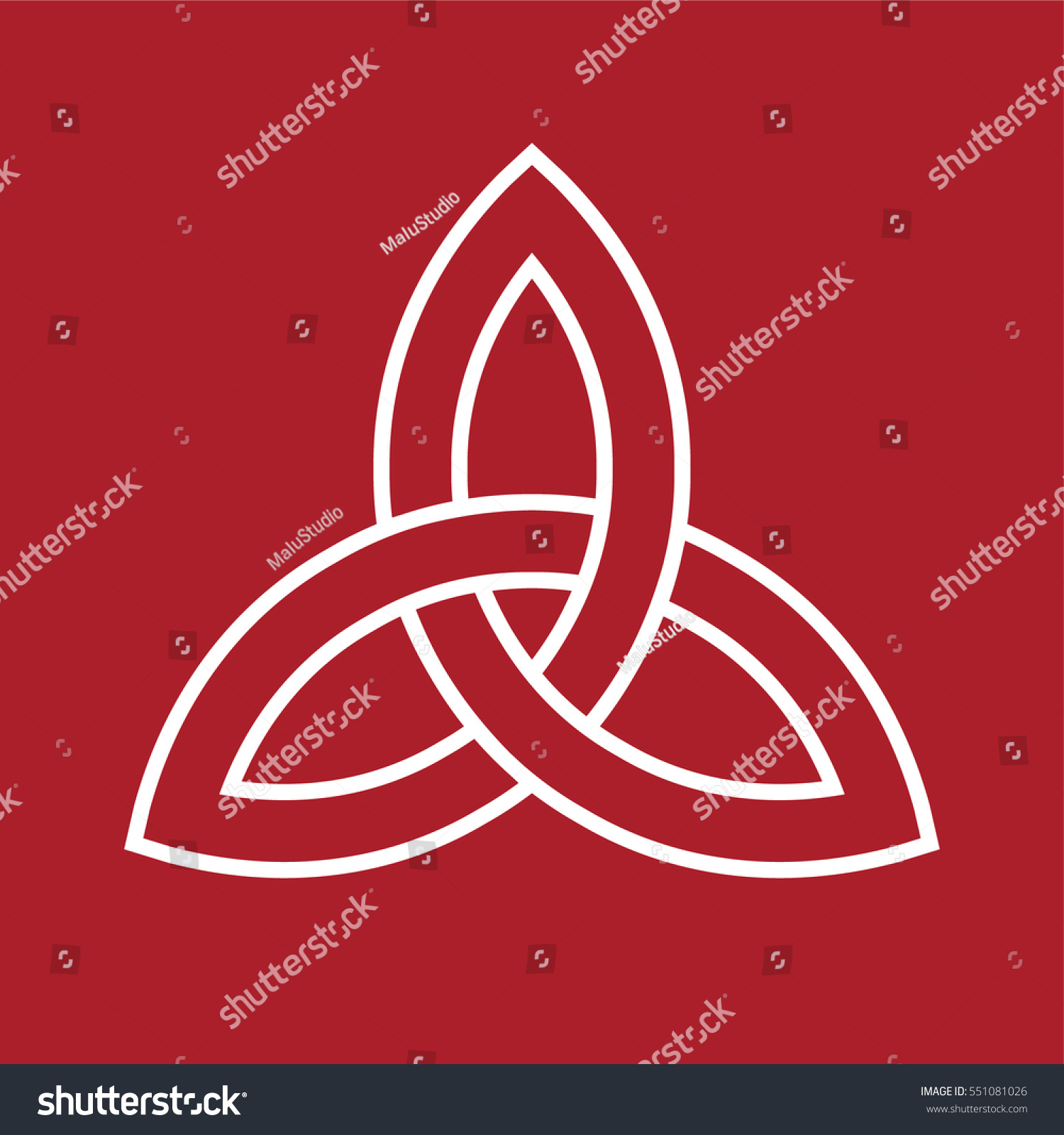 Celtic Trinity Knot Symbol Stock Vector 551081026 - Shutterstock