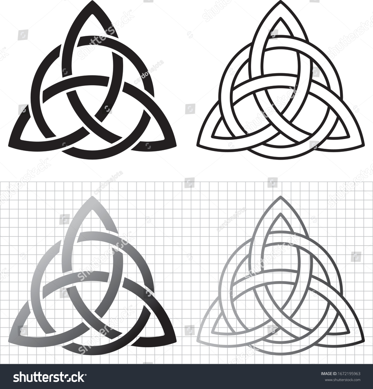 Nudo De Trinidad Celta Símbolo Triquetra Vector De Stock Libre De Regalías 1672195963 