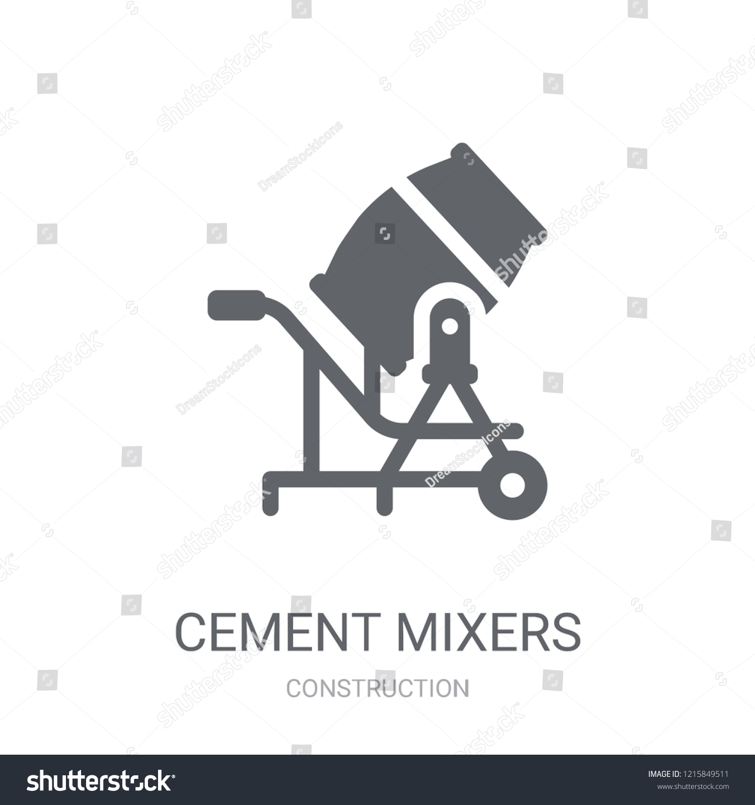 Cement Mixers Icon Trendy Cement Mixers Stock Vector (Royalty Free ...