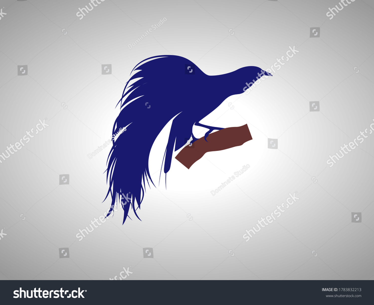 SVG of Cendrawasih Silhouette on White Background. Isolated Vector Animal Template for Logo Company, Icon, Symbol etc svg