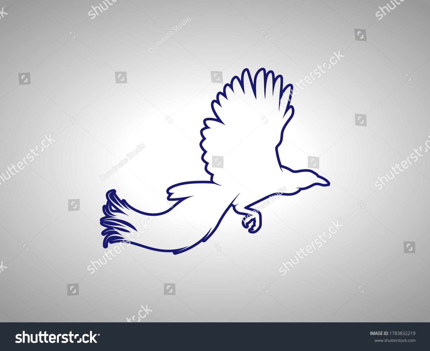 SVG of Cendrawasih Silhouette on White Background. Isolated Vector Animal Template for Logo Company, Icon, Symbol etc svg