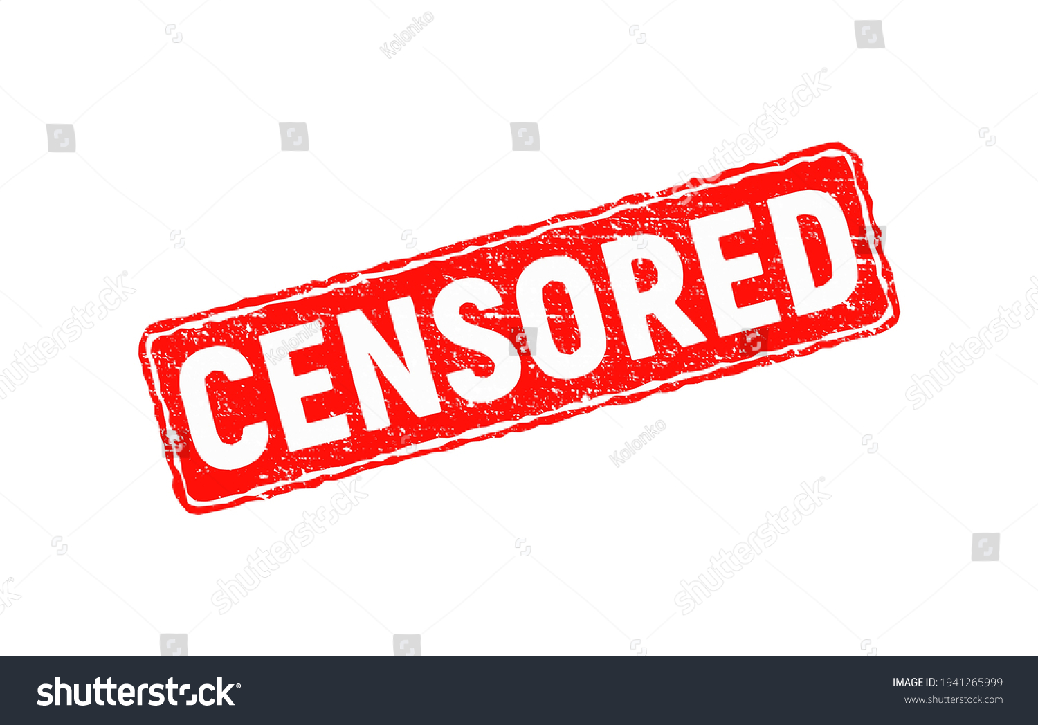 Censor Control Security Sign Sticker Censure Stock Vector (Royalty Free ...