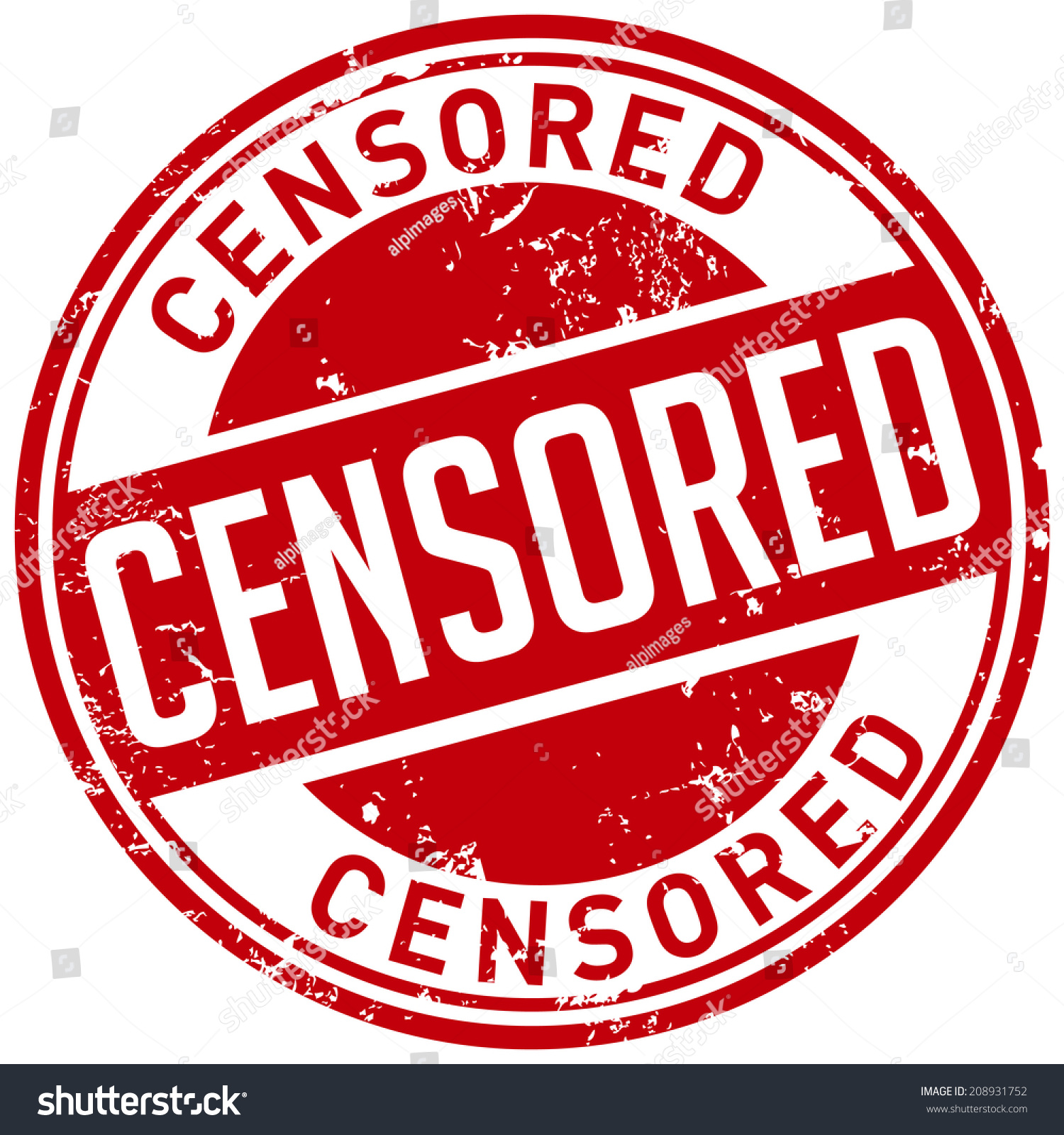 Censored Stamp Stock Vector Royalty Free