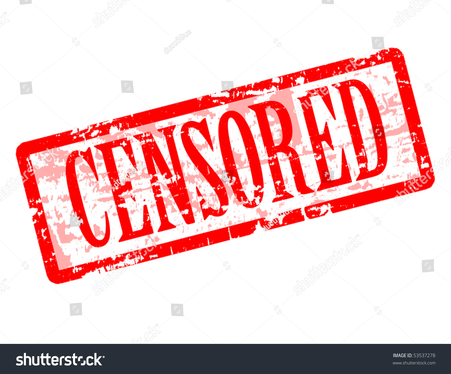 Censored Stamp Stock Vector 53537278 - Shutterstock