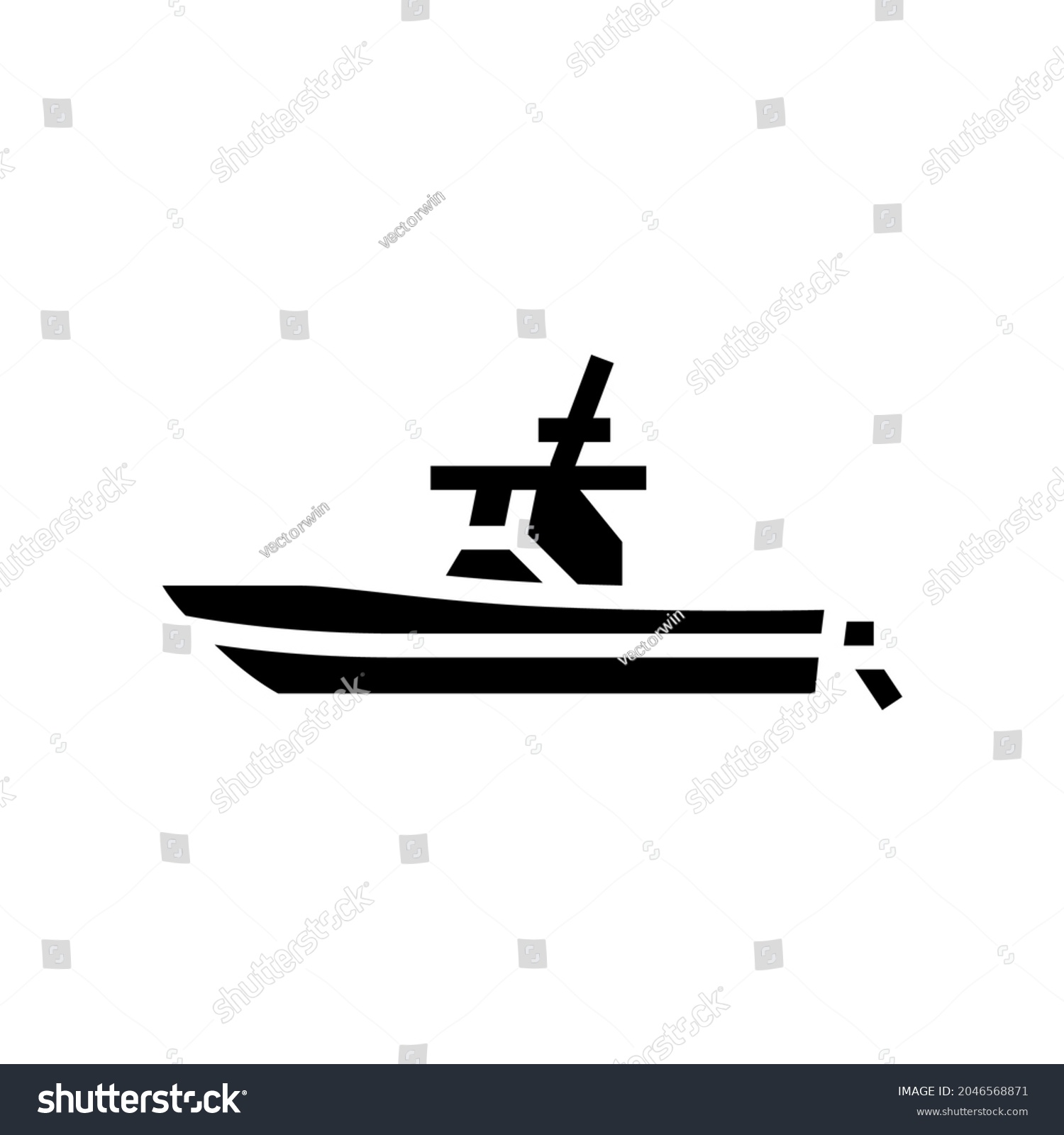 SVG of center console boat glyph icon vector. center console boat sign. isolated contour symbol black illustration svg
