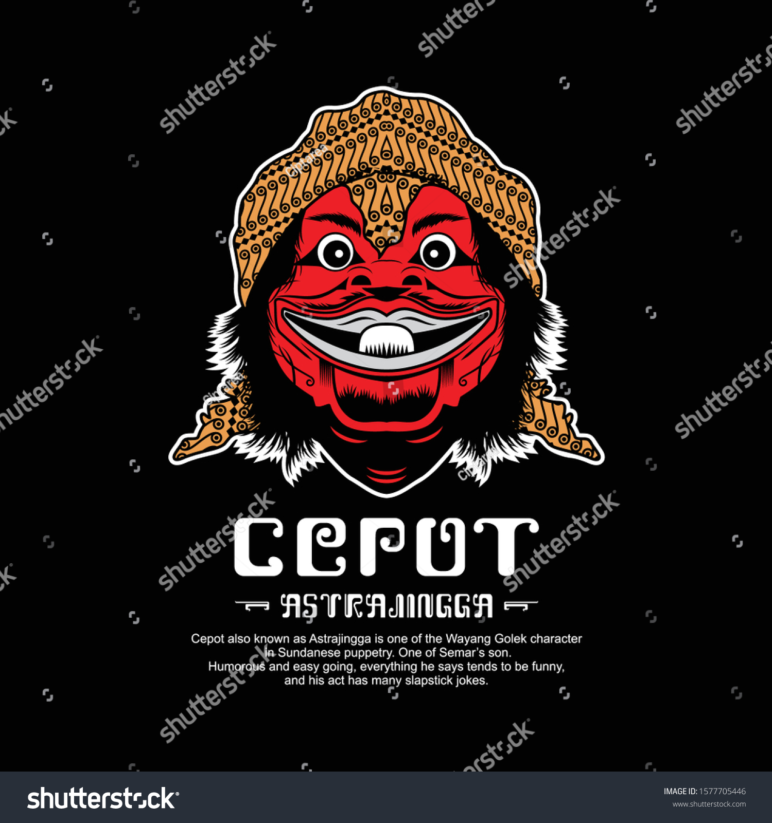 SVG of Cepot Astrajingga, traditional Sundanese puppetry svg