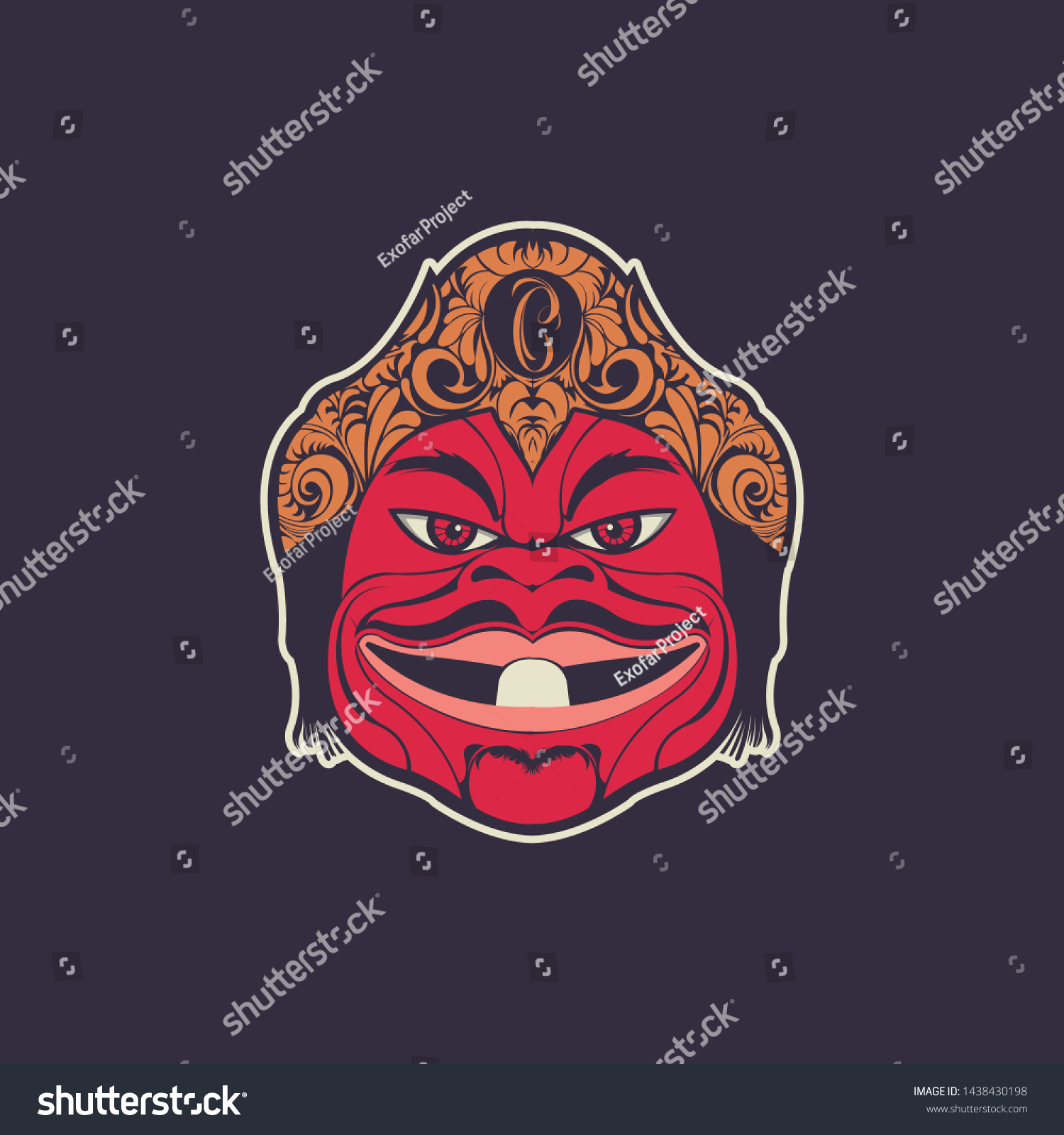 SVG of Cepot Indonesian puppet mascot vector for team, brand, esport logo or mural artwork, t-shirt desgin svg