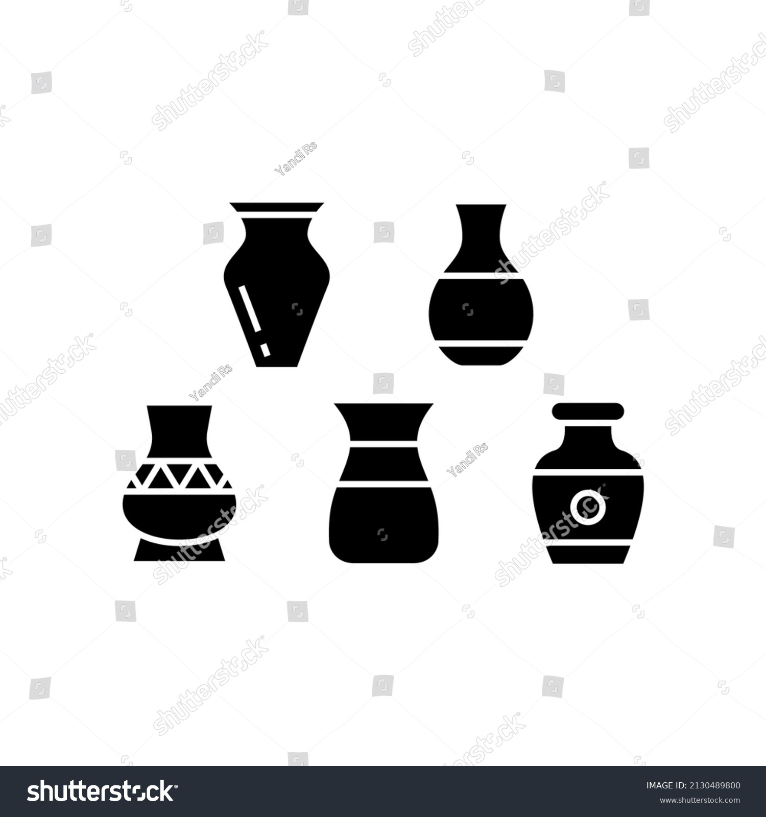 Ceramic Icon Set Vector Symbol Design Stock Vector (Royalty Free ...