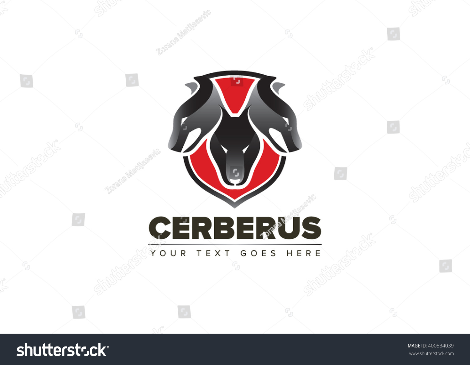 SVG of Cerberus, company logo, guarding  svg