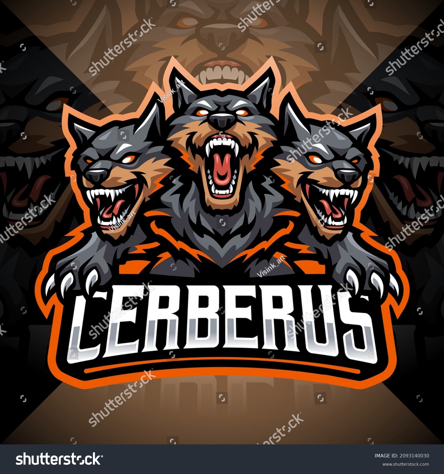 SVG of Cerberus esport mascot logo design svg