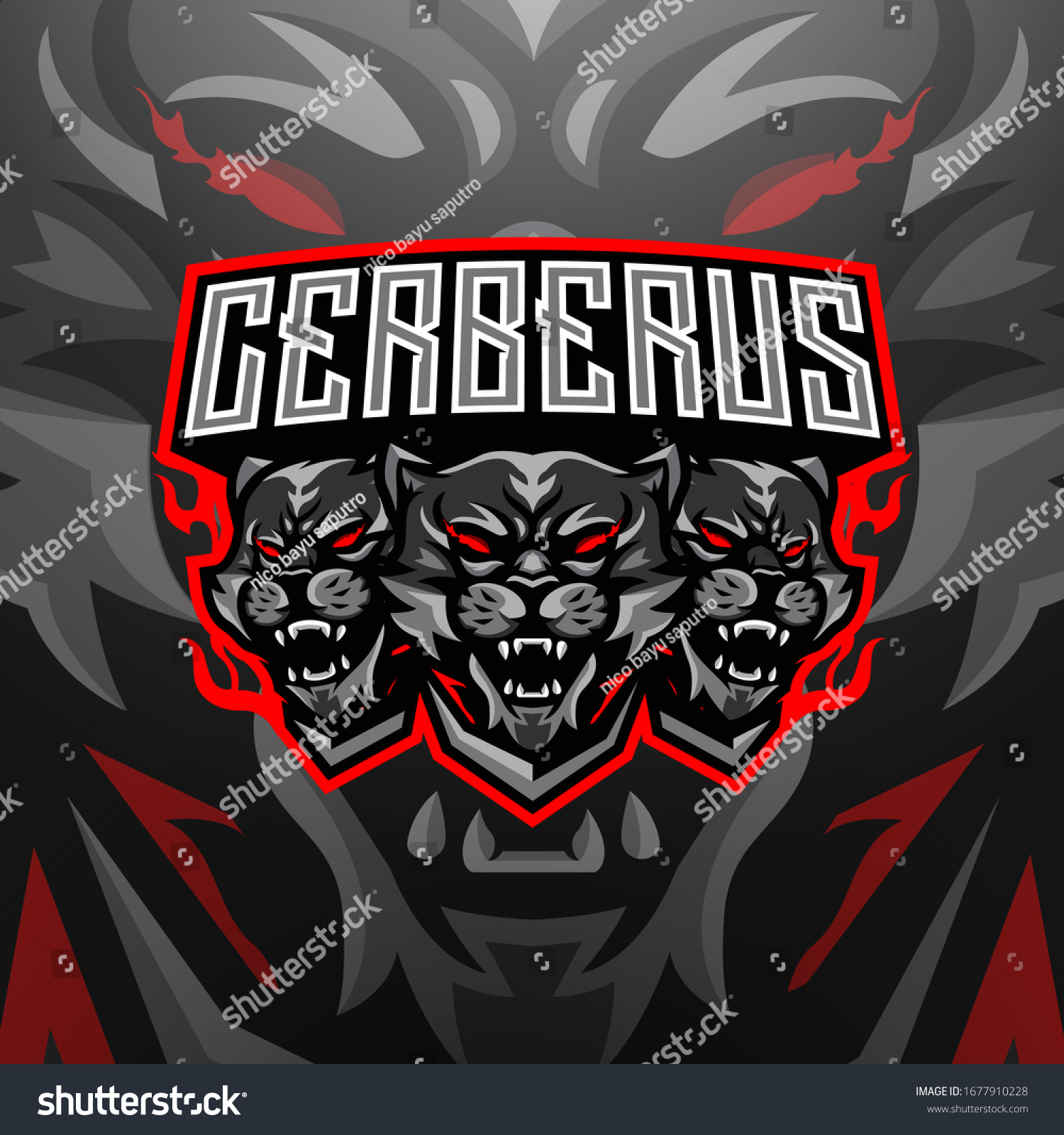 SVG of Cerberus eSports Mascot Logo design svg