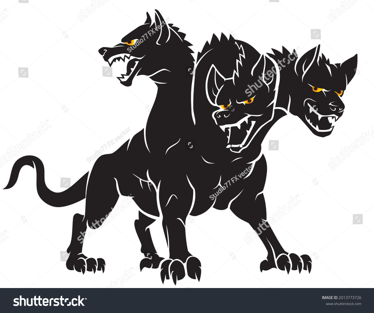 SVG of Cerberus, Greek Mythical Creature of the Underworld svg