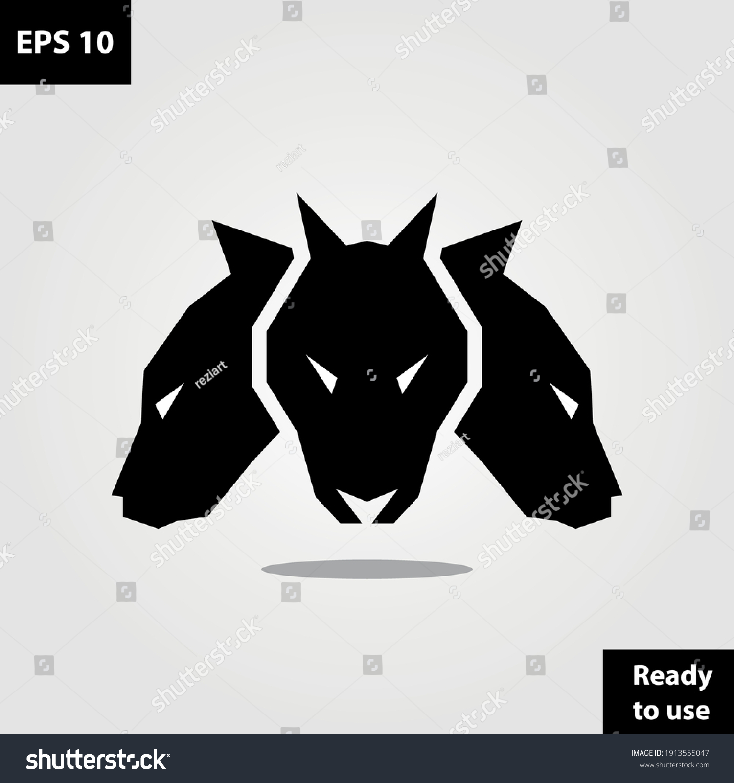 SVG of Cerberus three head hound dog logo company, logo vector template design. Ready to use, easy for edit. svg