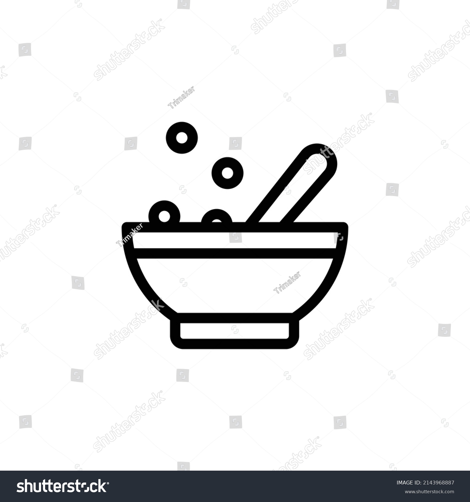 Cereal Icon Line Art Style Design Stock Vector (Royalty Free ...