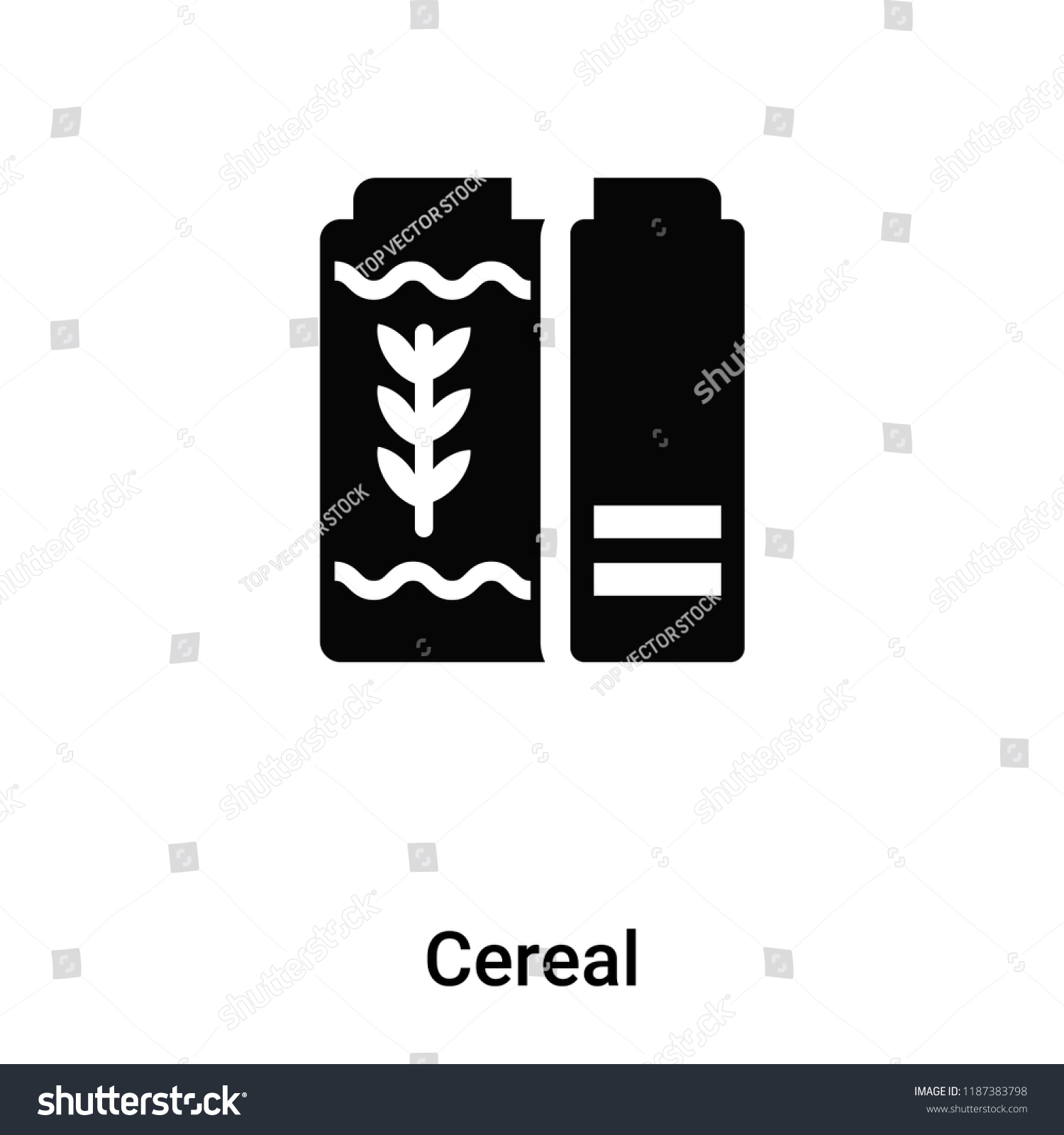 SVG of Cereal icon vector isolated on white background, logo concept of Cereal sign on transparent background, filled black symbol svg
