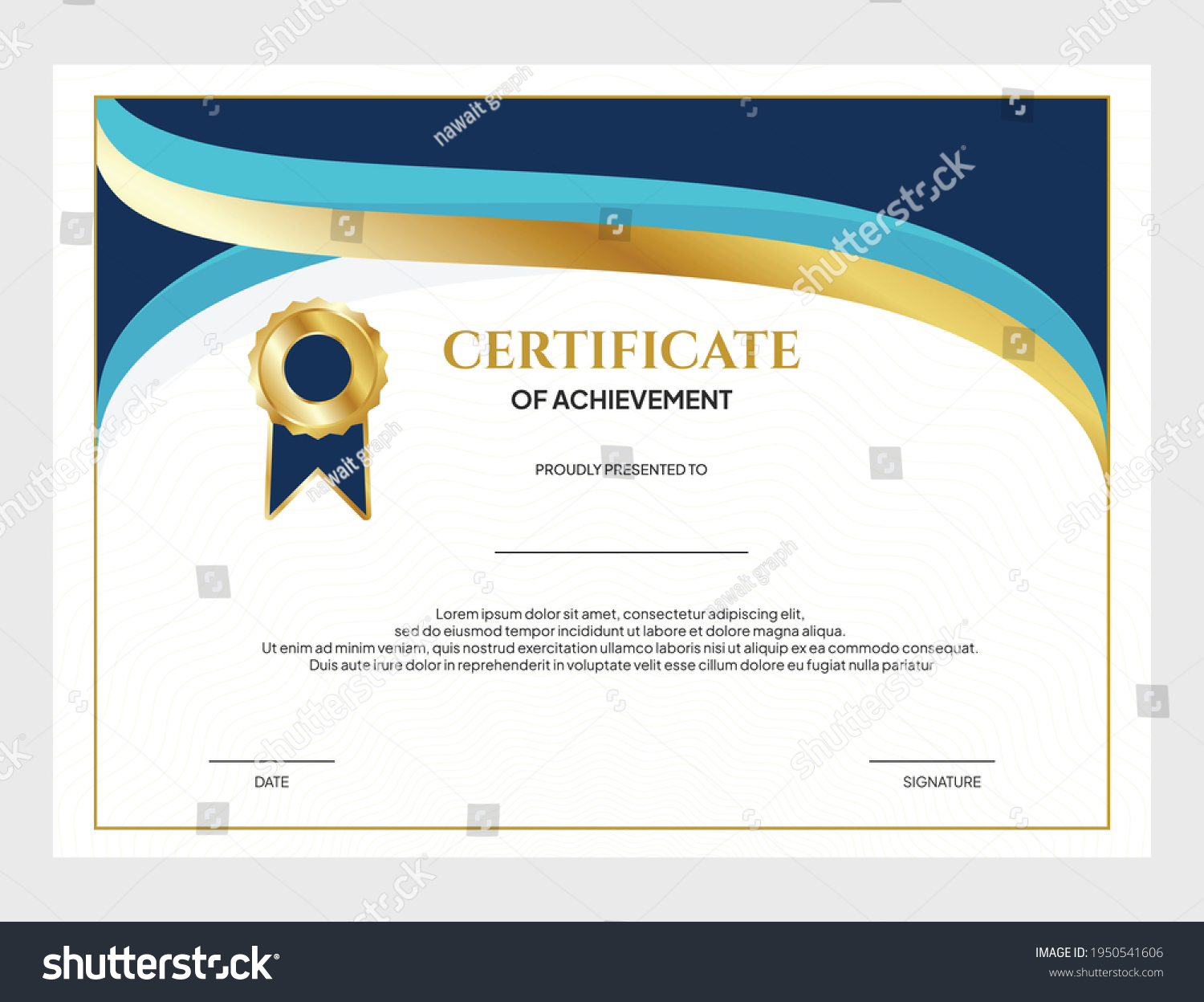 Certificate Background Design Template Graduation Appreciation Stock ...