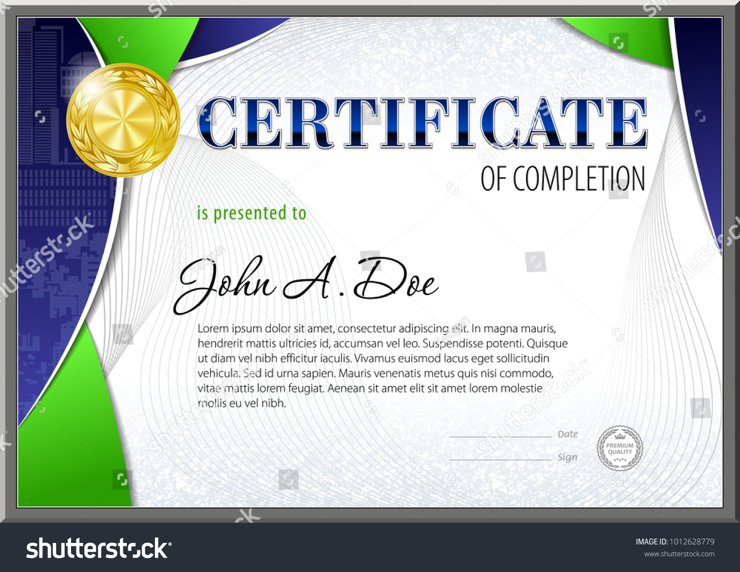 certificate blank template designed polygonal shapes stock vector