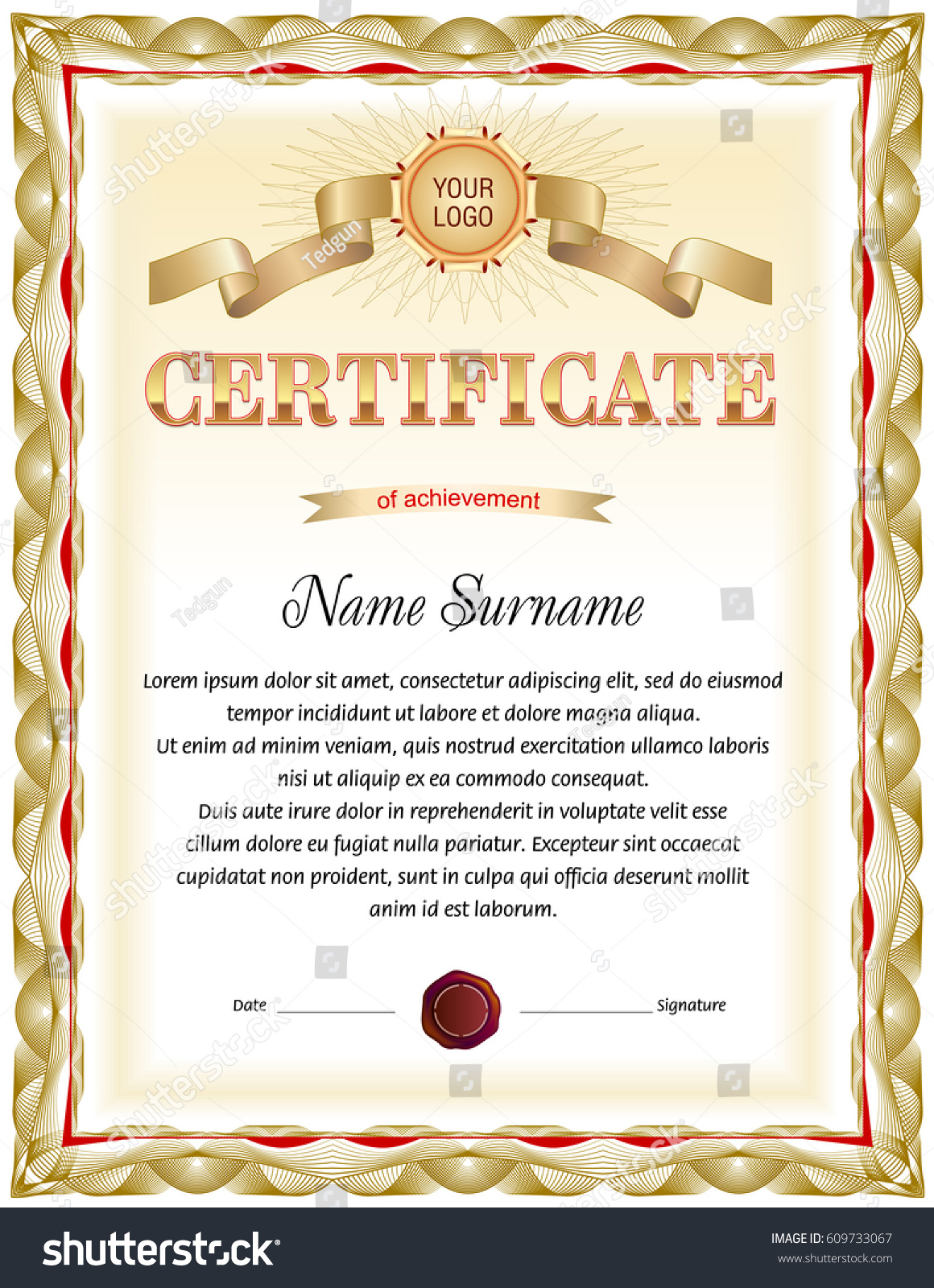 Certificate Blank Template Soft Line Design: Vector có sẵn (miễn phí ...