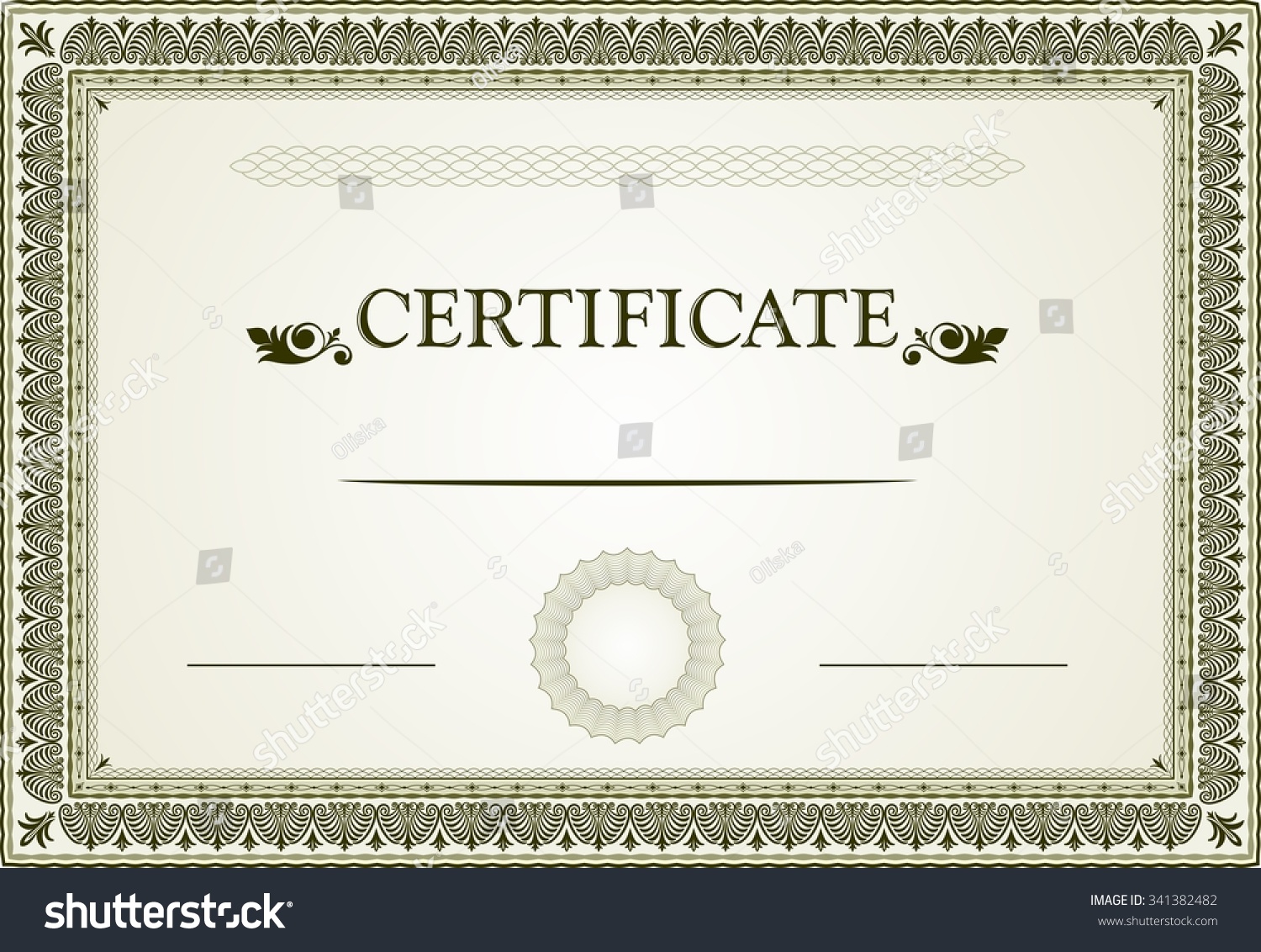 stock certificate border