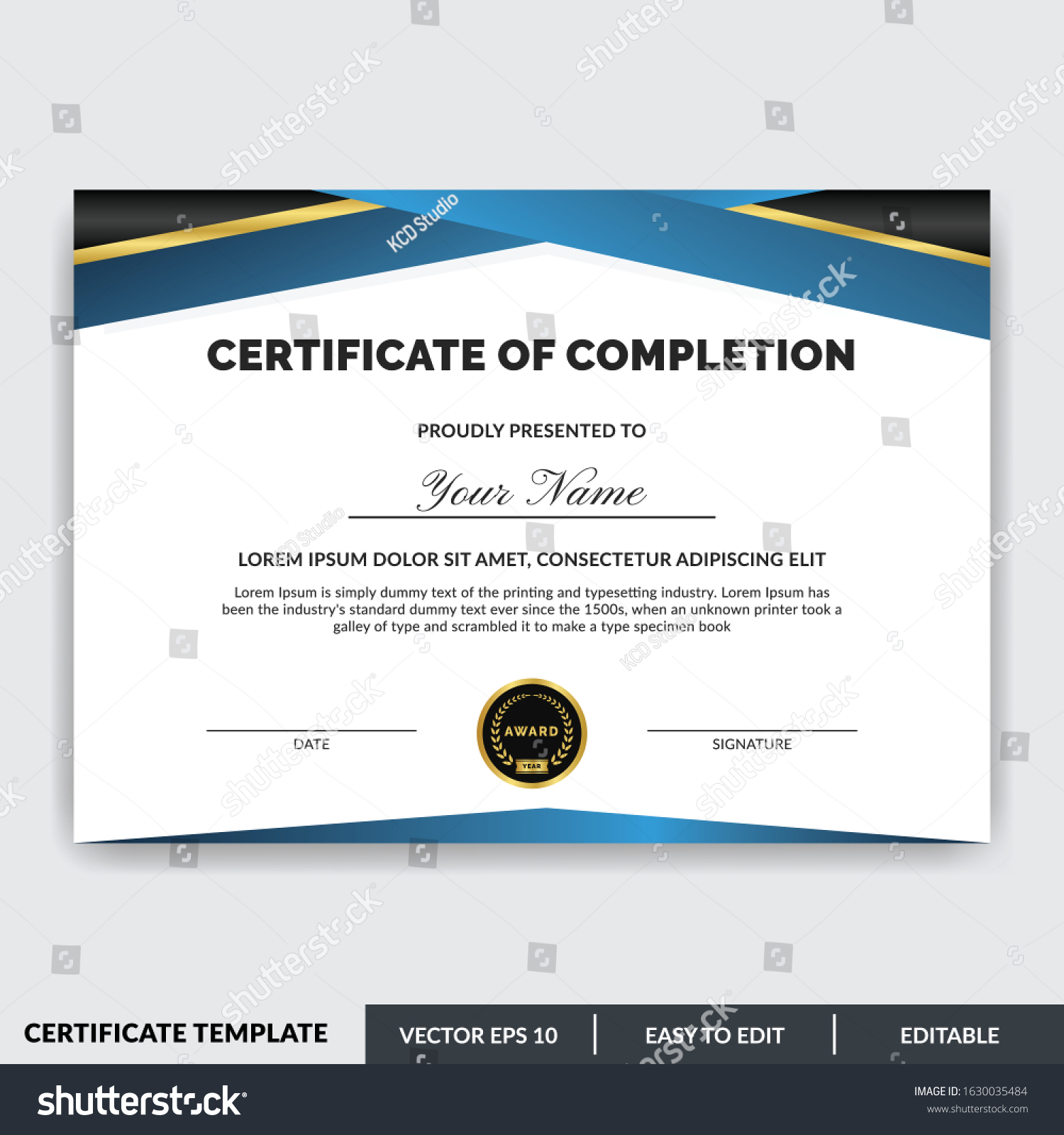 Certificate Completion Template Honor Successful Completion Stock Regarding Class Completion Certificate Template