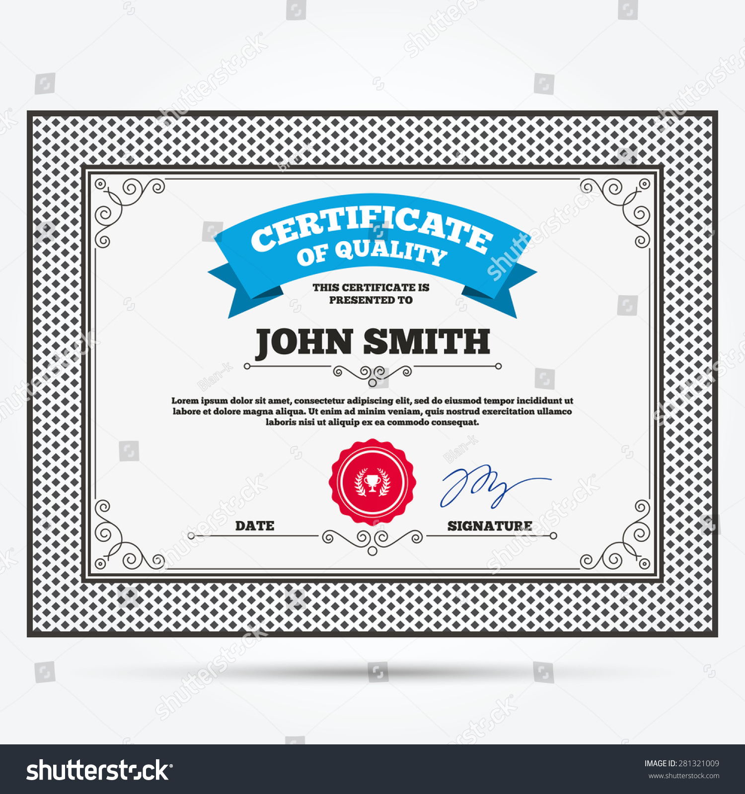 first place certificate